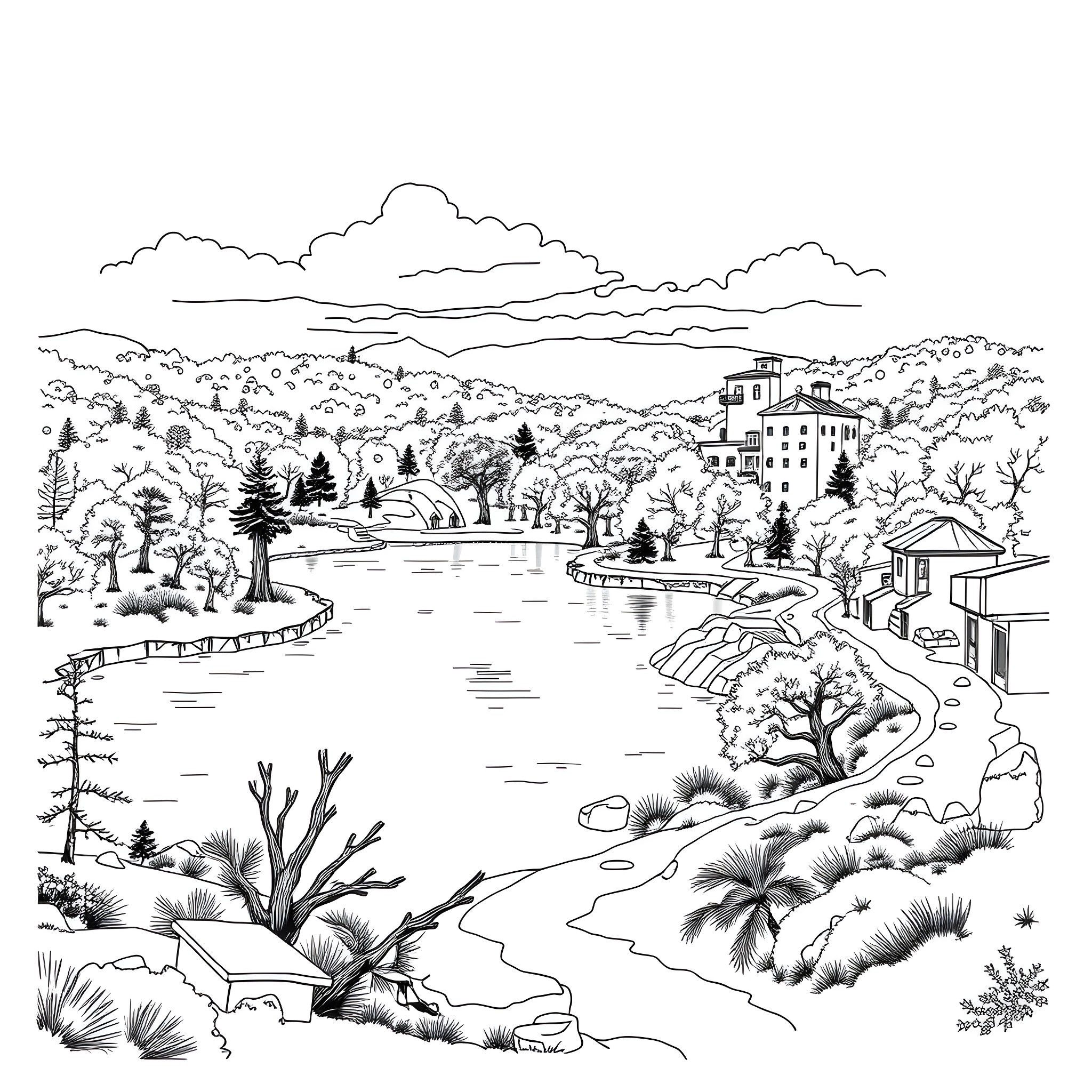 Best Hot Springs Coloring Pages Free Printable PDF