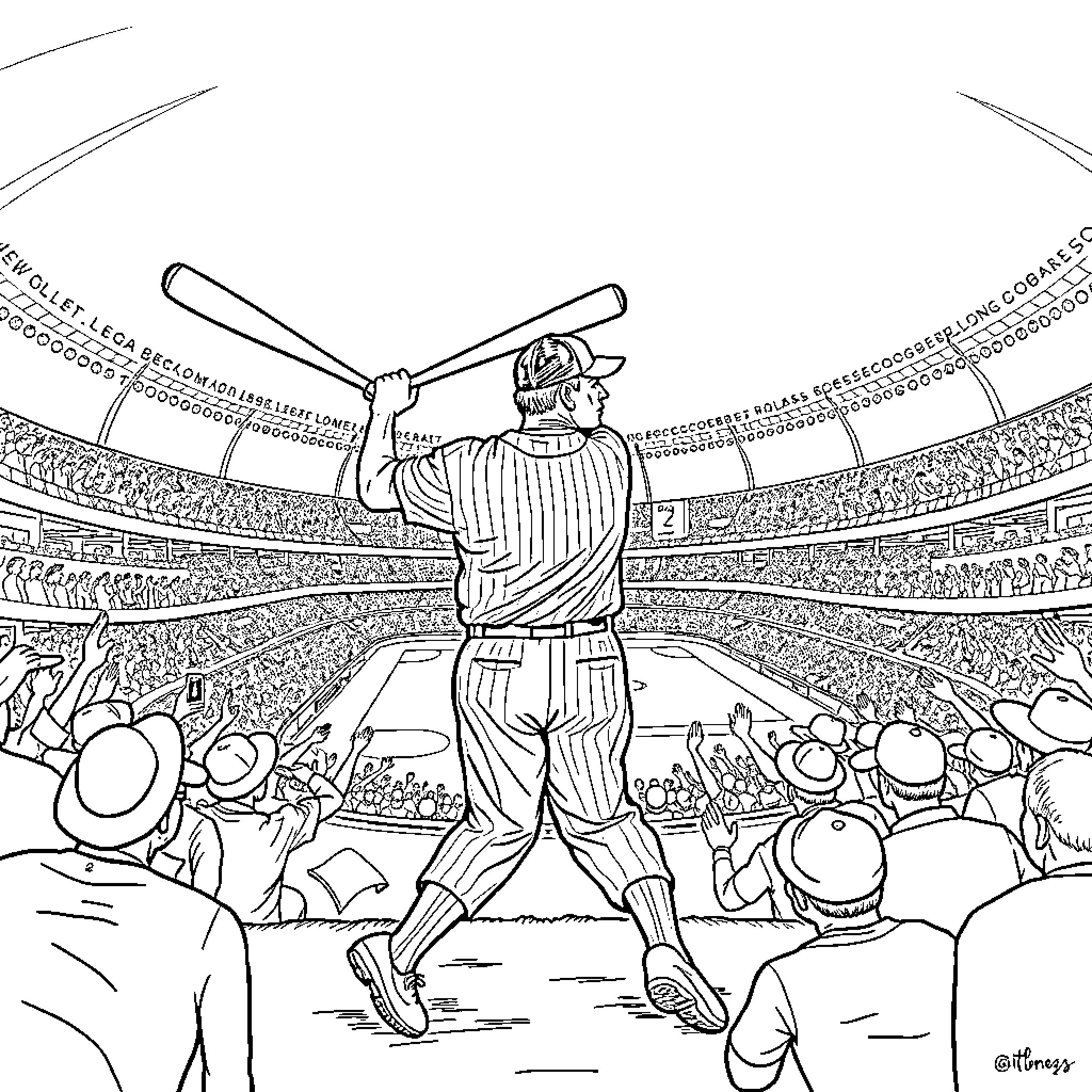 Best Babe Ruth Coloring Pages Free Printable PDF