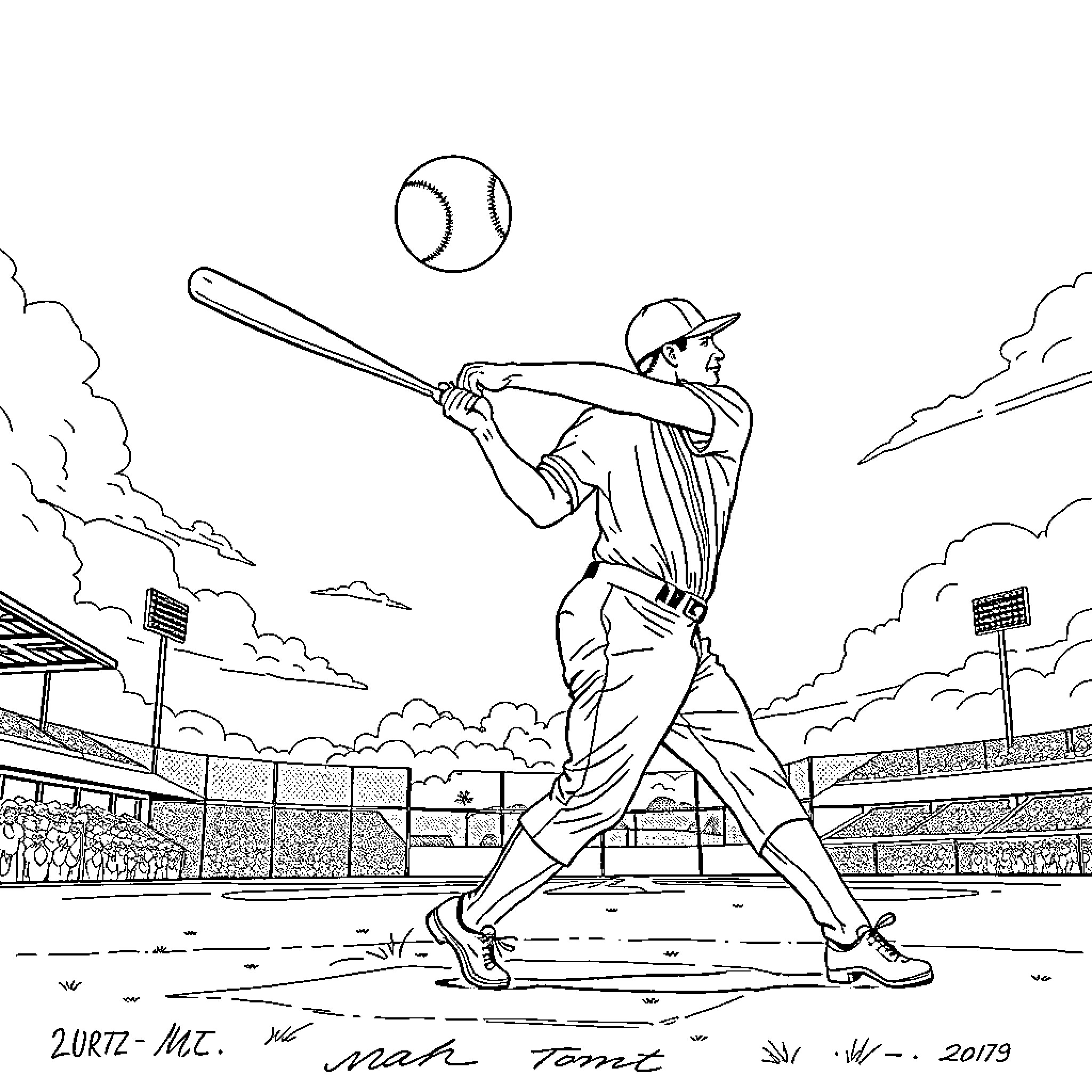 Best Babe Ruth Coloring Pages Free Printable PDF