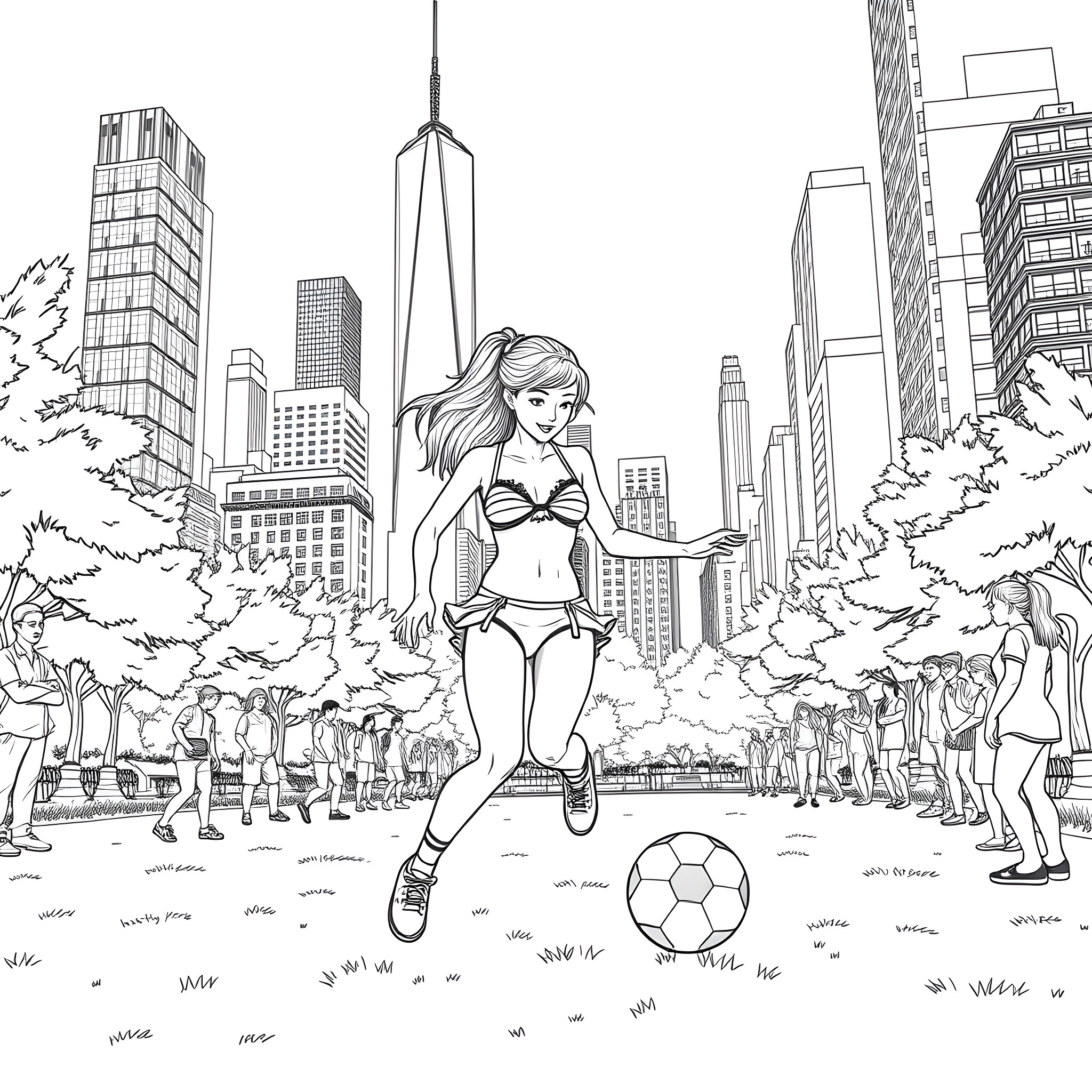 Best Bikini Girl Coloring Pages Free Printable PDF