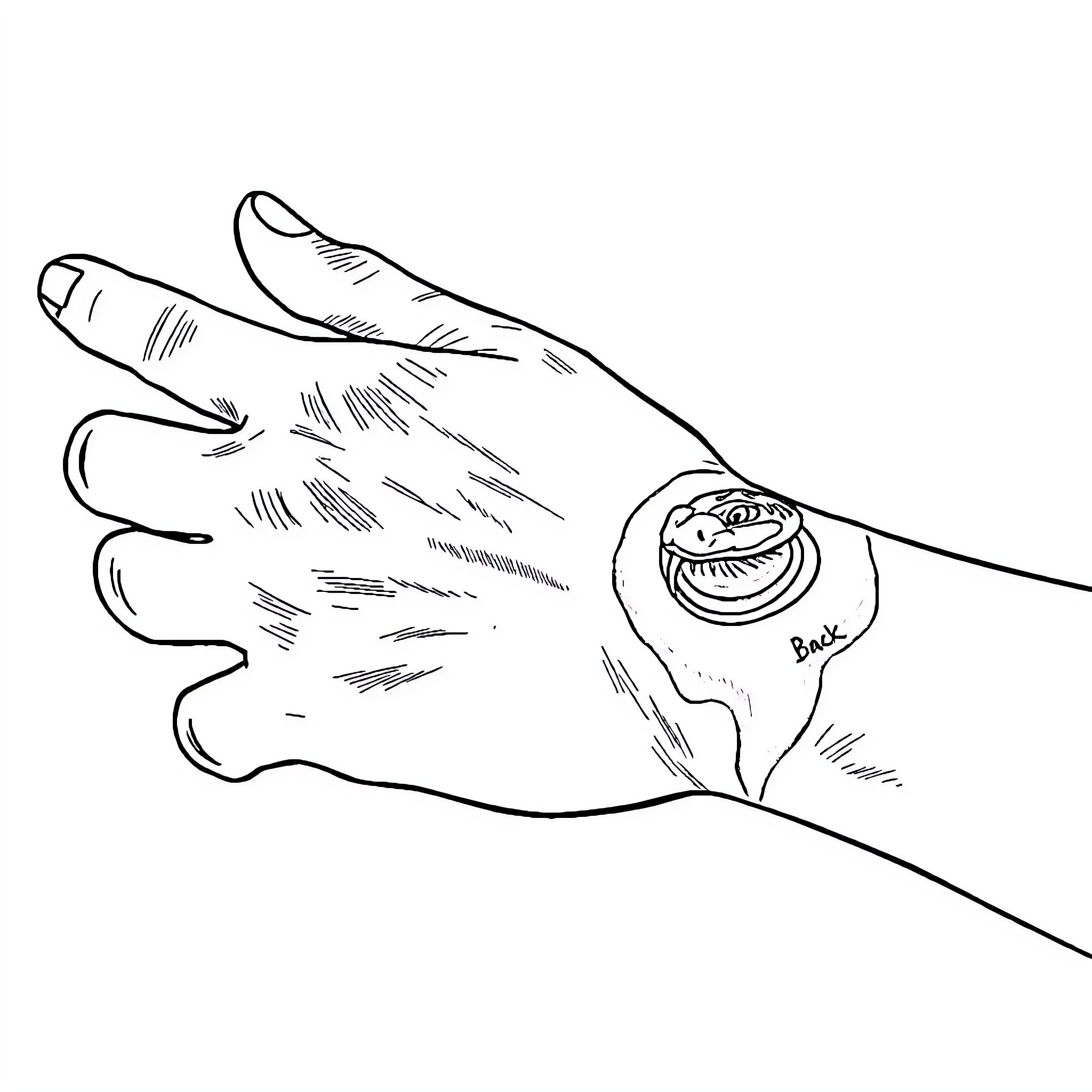 Snake slithering with a playful expression Coloring Page (free black-and-white line drawing printable PDF for all, from beginners to advanced learners, including children, teens, adults, and seniors)