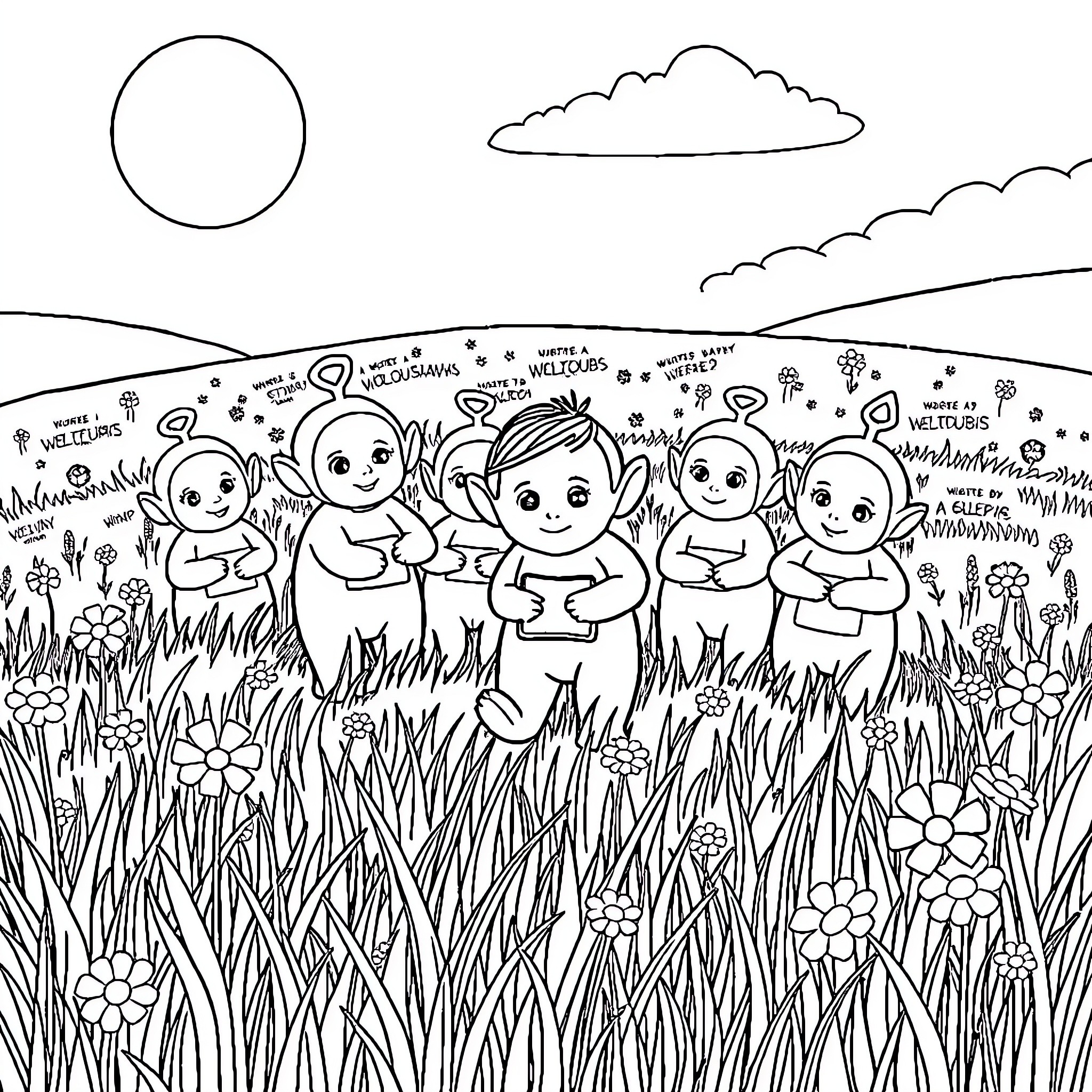 Waldo's Enchanted Forest Adventure Coloring Page (free black-and-white line drawing printable PDF for all, from beginners to advanced learners, including children, teens, adults, and seniors)