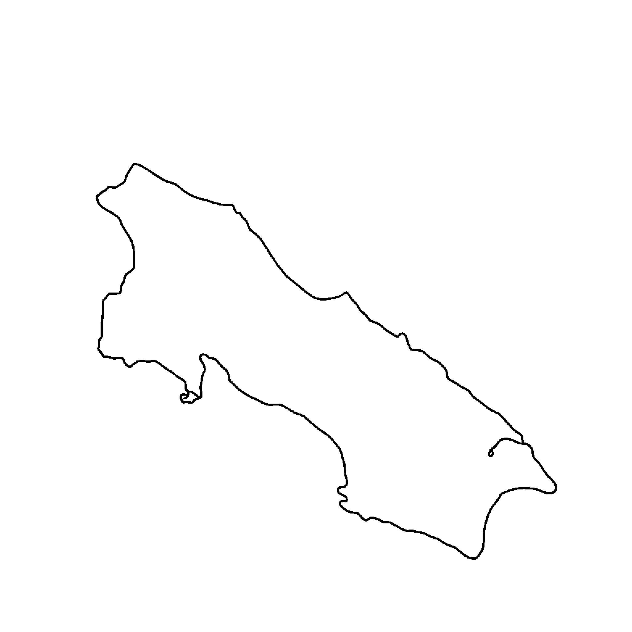 Puerto Rico Outline Silhouette Coloring Page (free black-and-white line drawing printable PDF for all, from beginners to advanced learners, including children, teens, adults, and seniors)