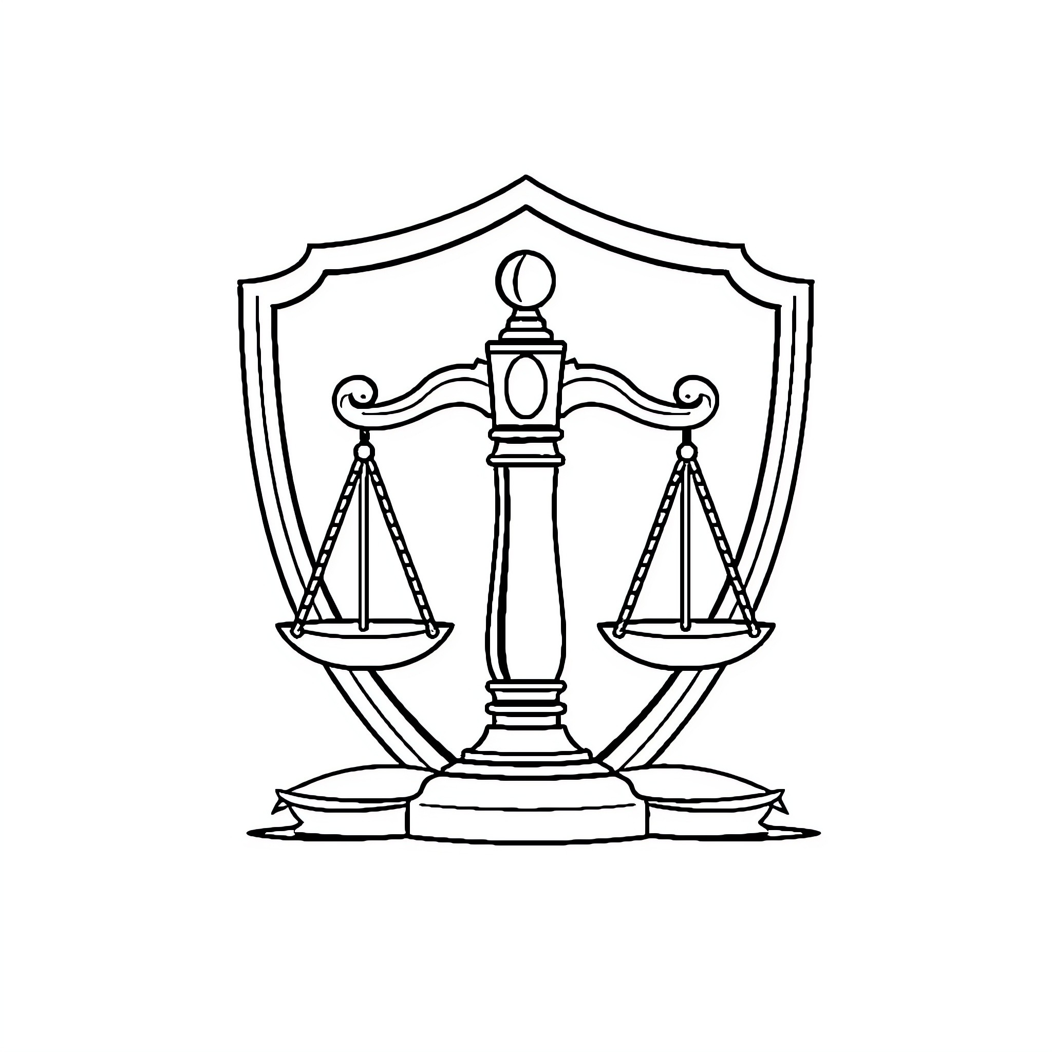 Advocate for Justice and Fairness Coloring Page (free black-and-white line drawing printable PDF for all, from beginners to advanced learners, including children, teens, adults, and seniors)