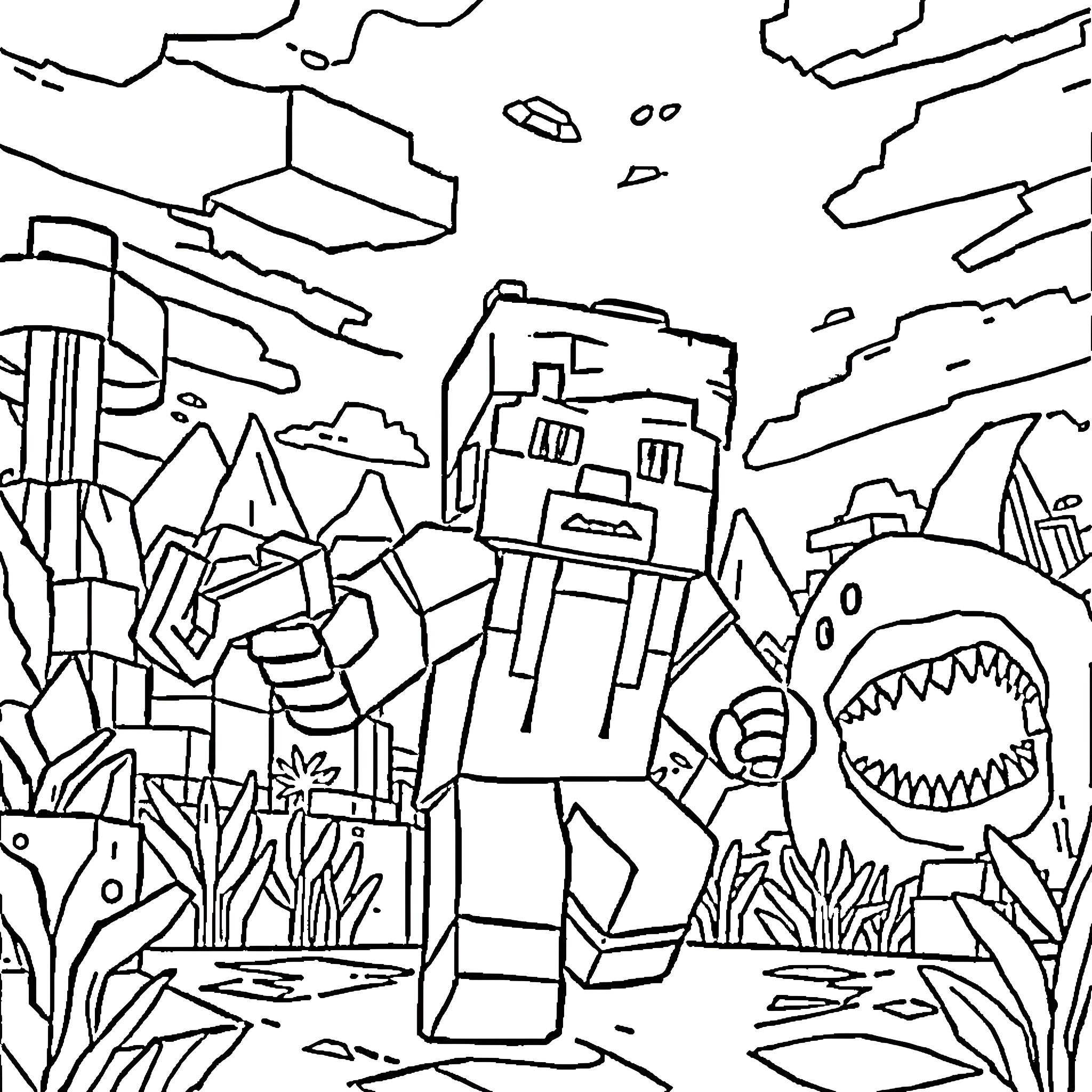 47 Best Minecraft Steve Coloring Pages (Free Printable PDFs)