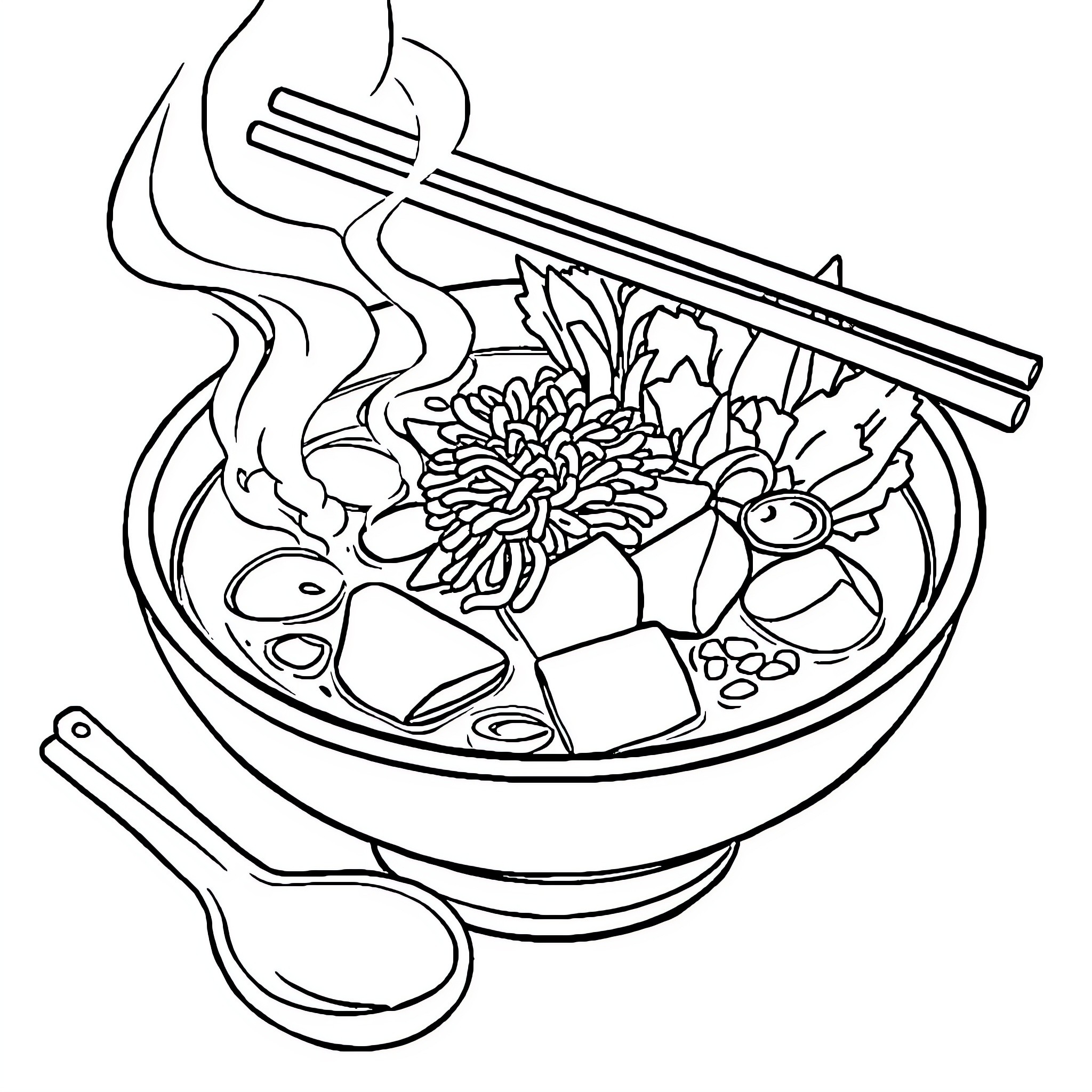 Ultramen enjoying a hearty bowl of ramen Coloring Page (free black-and-white line drawing printable PDF for all, from beginners to advanced learners, including children, teens, adults, and seniors)