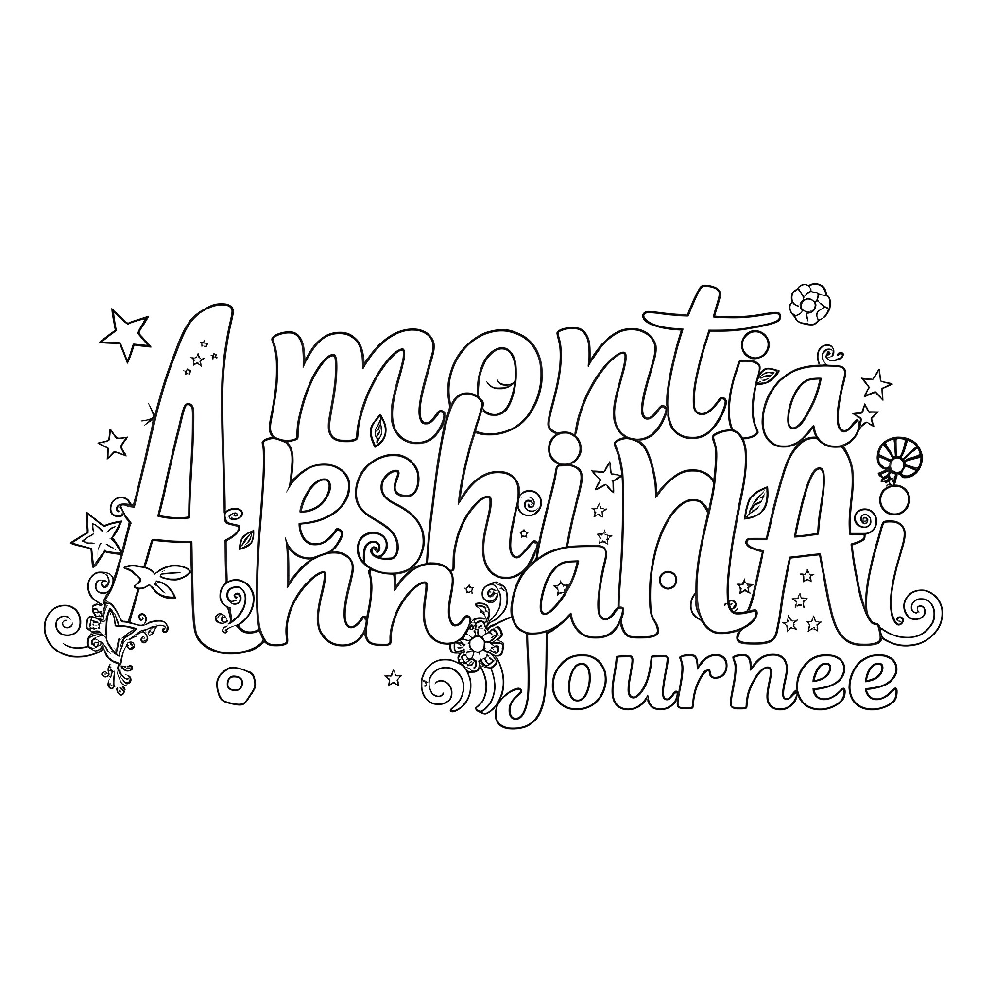 Letter of inspiring journey Coloring Page (free black-and-white line drawing printable PDF for all, from beginners to advanced learners, including children, teens, adults, and seniors)