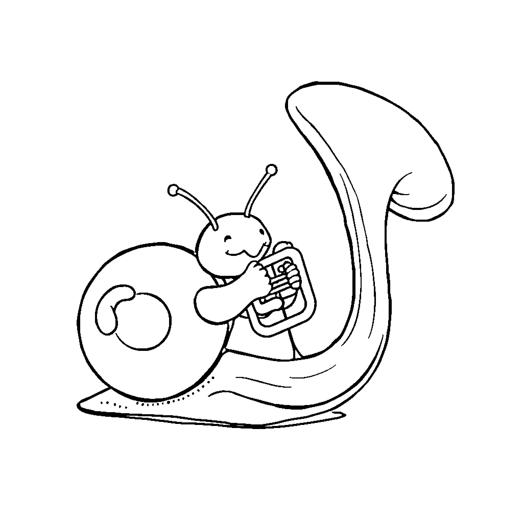 Snail happily playing with smartphone Coloring Page (free black-and-white line drawing printable PDF for all, from beginners to advanced learners, including children, teens, adults, and seniors)