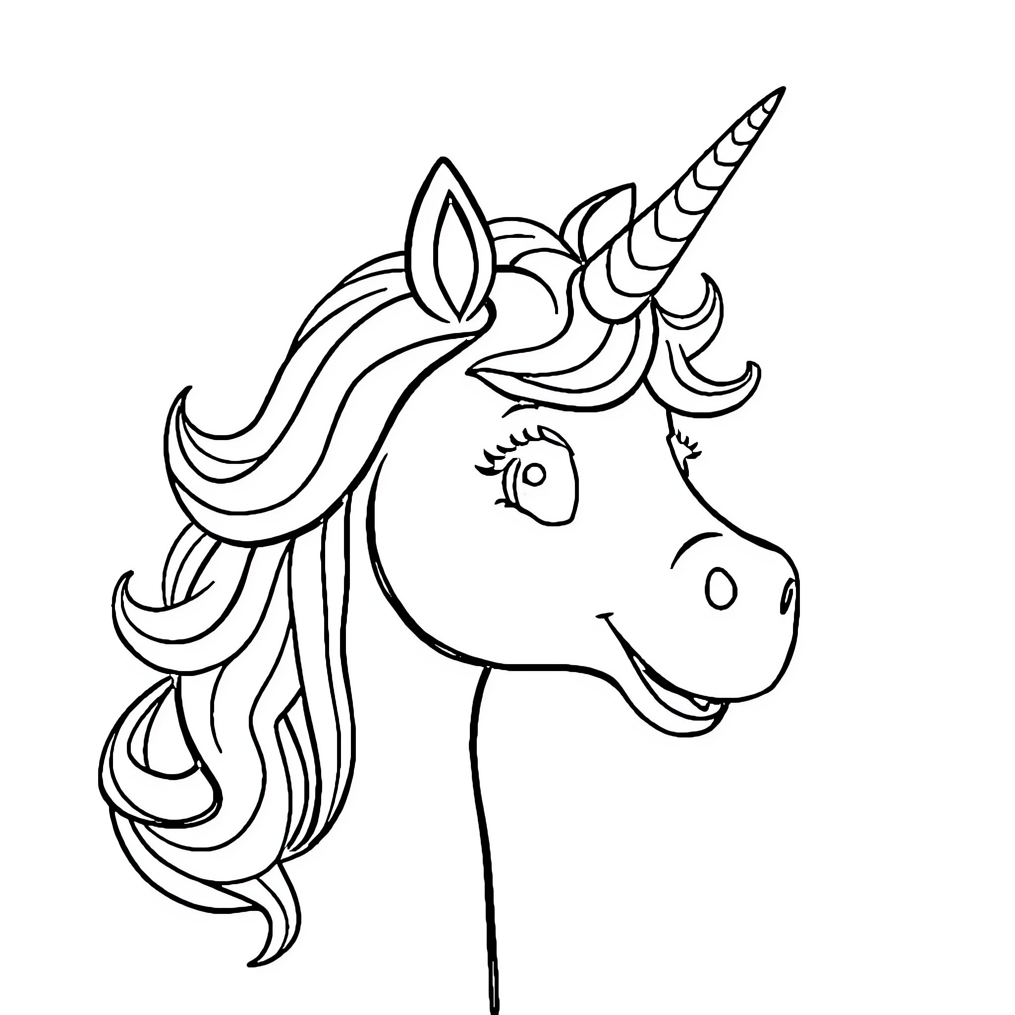 Banana Unicorn with whimsical features Coloring Page (free black-and-white line drawing printable PDF for all, from beginners to advanced learners, including children, teens, adults, and seniors)