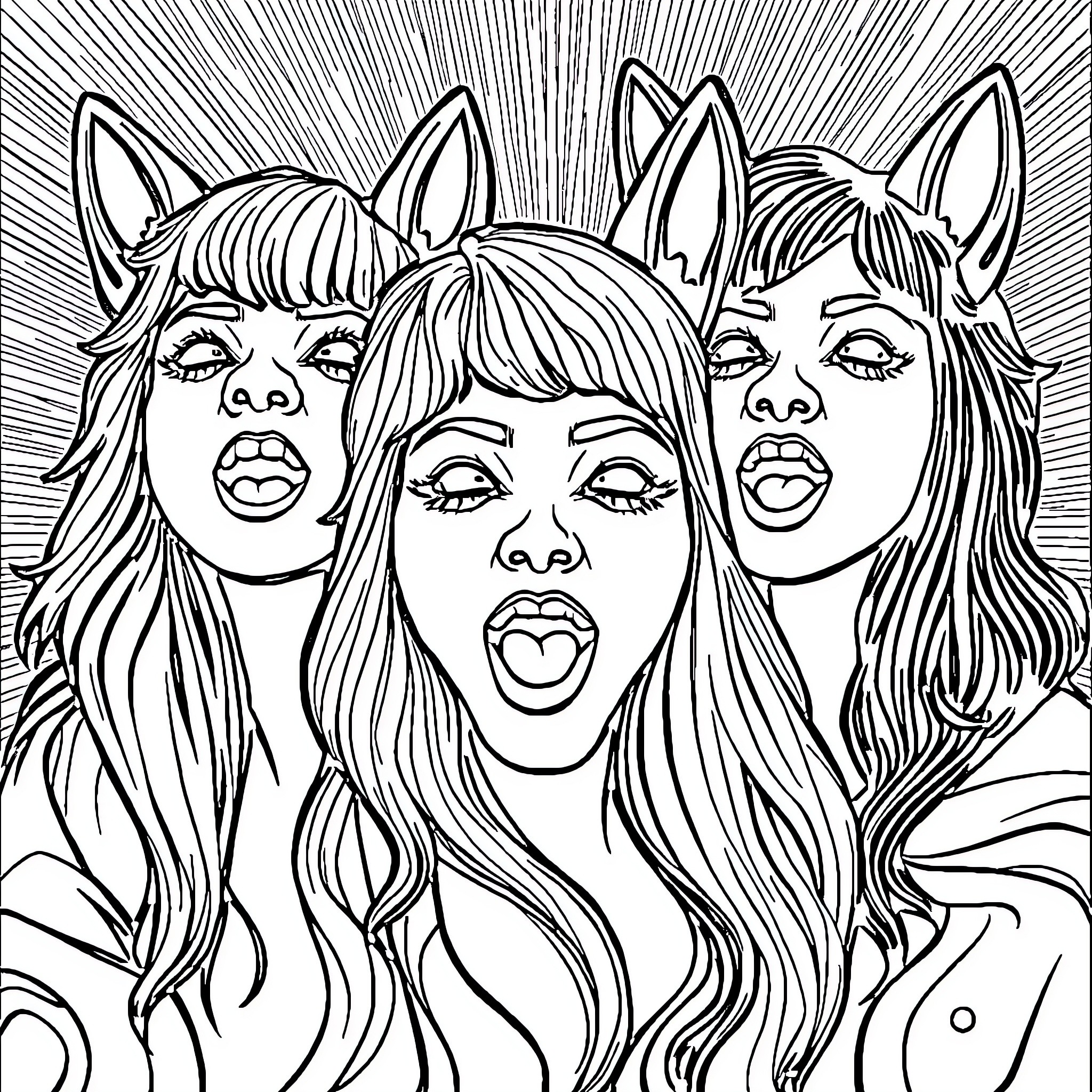 Boys with Expressive Features and Lively Outfits Coloring Page (free black-and-white line drawing printable PDF for all, from beginners to advanced learners, including children, teens, adults, and seniors)