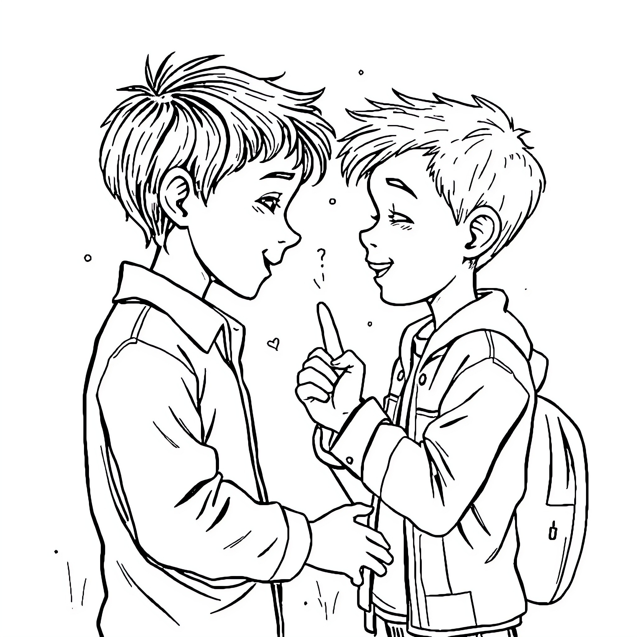 Love's Tender Embrace: A Heartwarming Moment Coloring Page (free black-and-white line drawing printable PDF for all, from beginners to advanced learners, including children, teens, adults, and seniors)