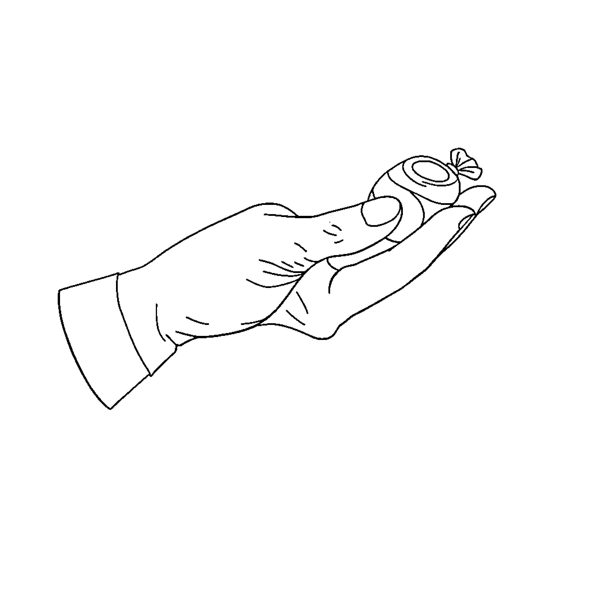 Hand holding a flower delicately Coloring Page (free black-and-white line drawing printable PDF for all, from beginners to advanced learners, including children, teens, adults, and seniors)