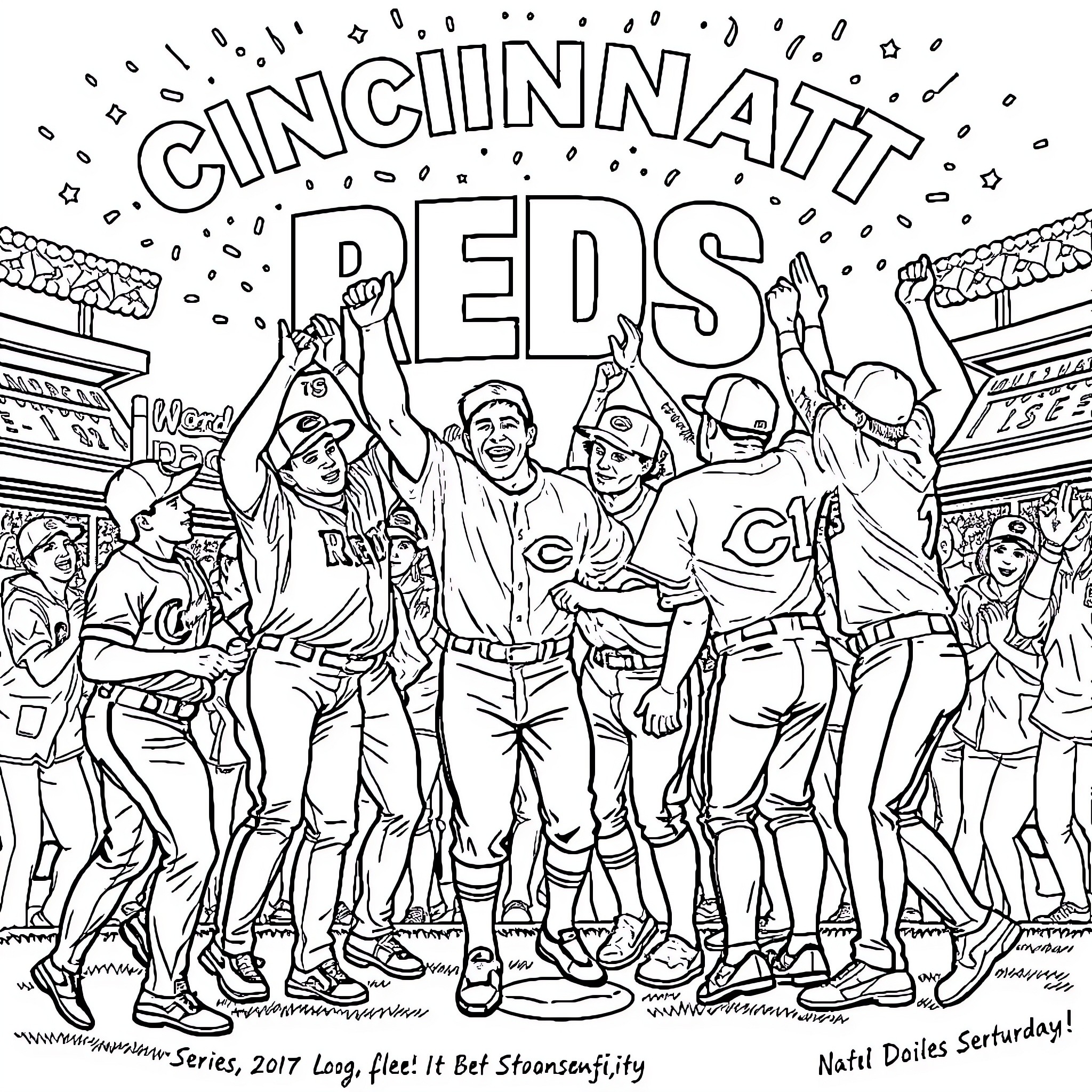 Best Cincinnati Reds Coloring Pages Free Printable PDF 