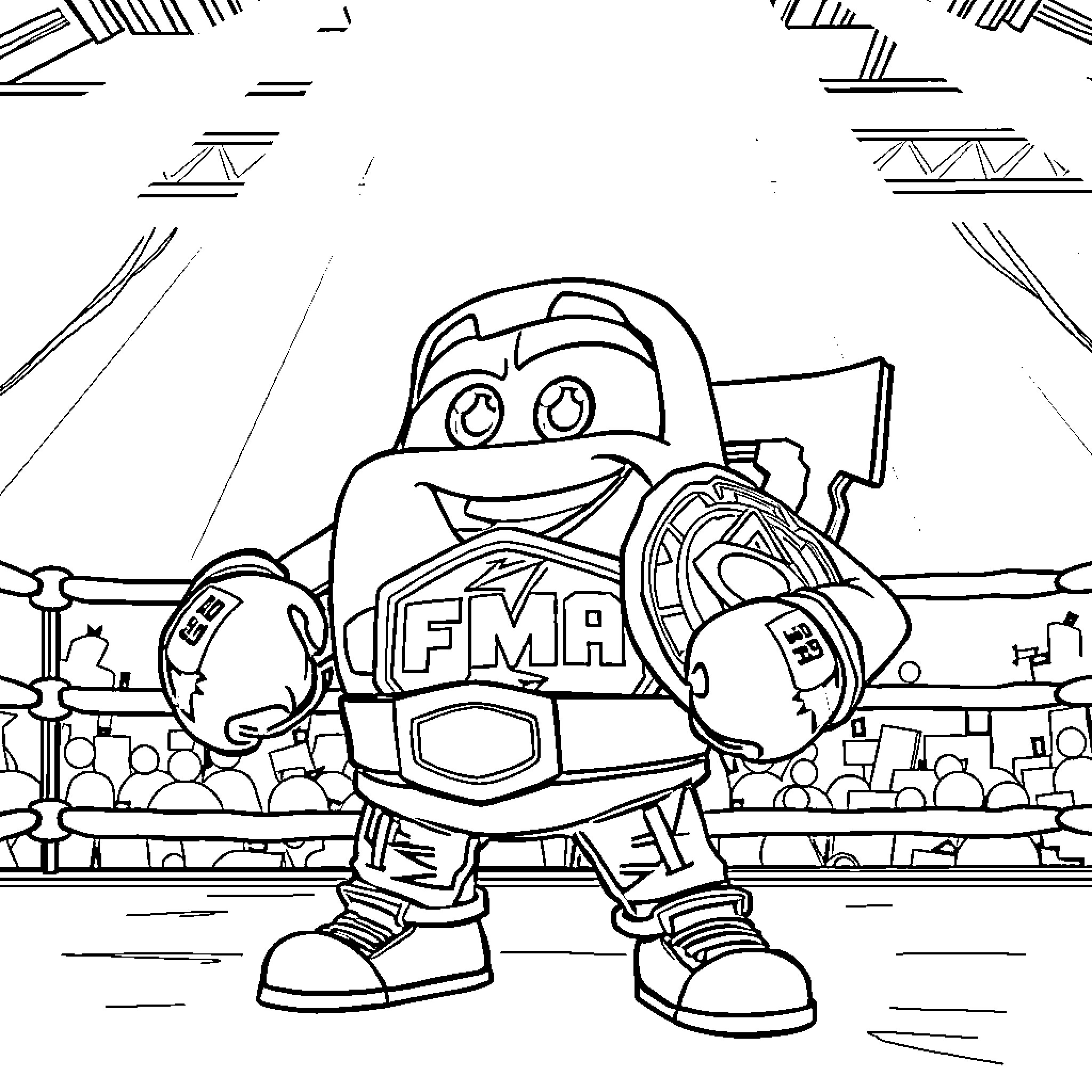 Lightning McQueen as a Firefighter in Action Coloring Page (free black-and-white line drawing printable PDF for all, from beginners to advanced learners, including children, teens, adults, and seniors)