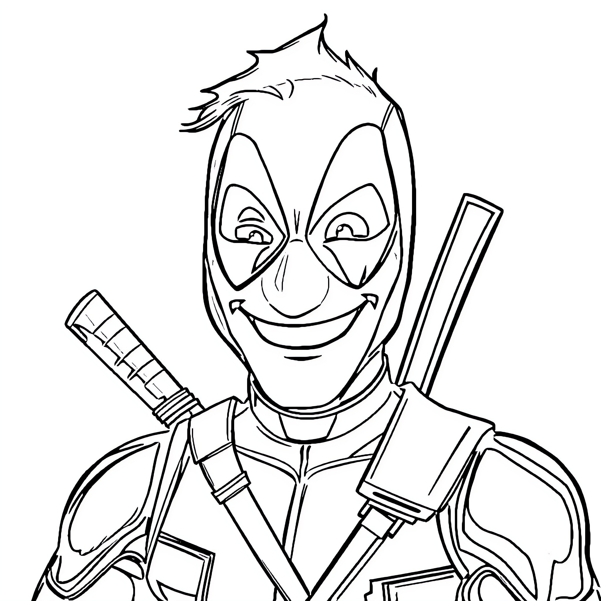 Pee Wee Herman in a Silly, Comical Pose Coloring Page (free black-and-white line drawing printable PDF for all, from beginners to advanced learners, including children, teens, adults, and seniors)