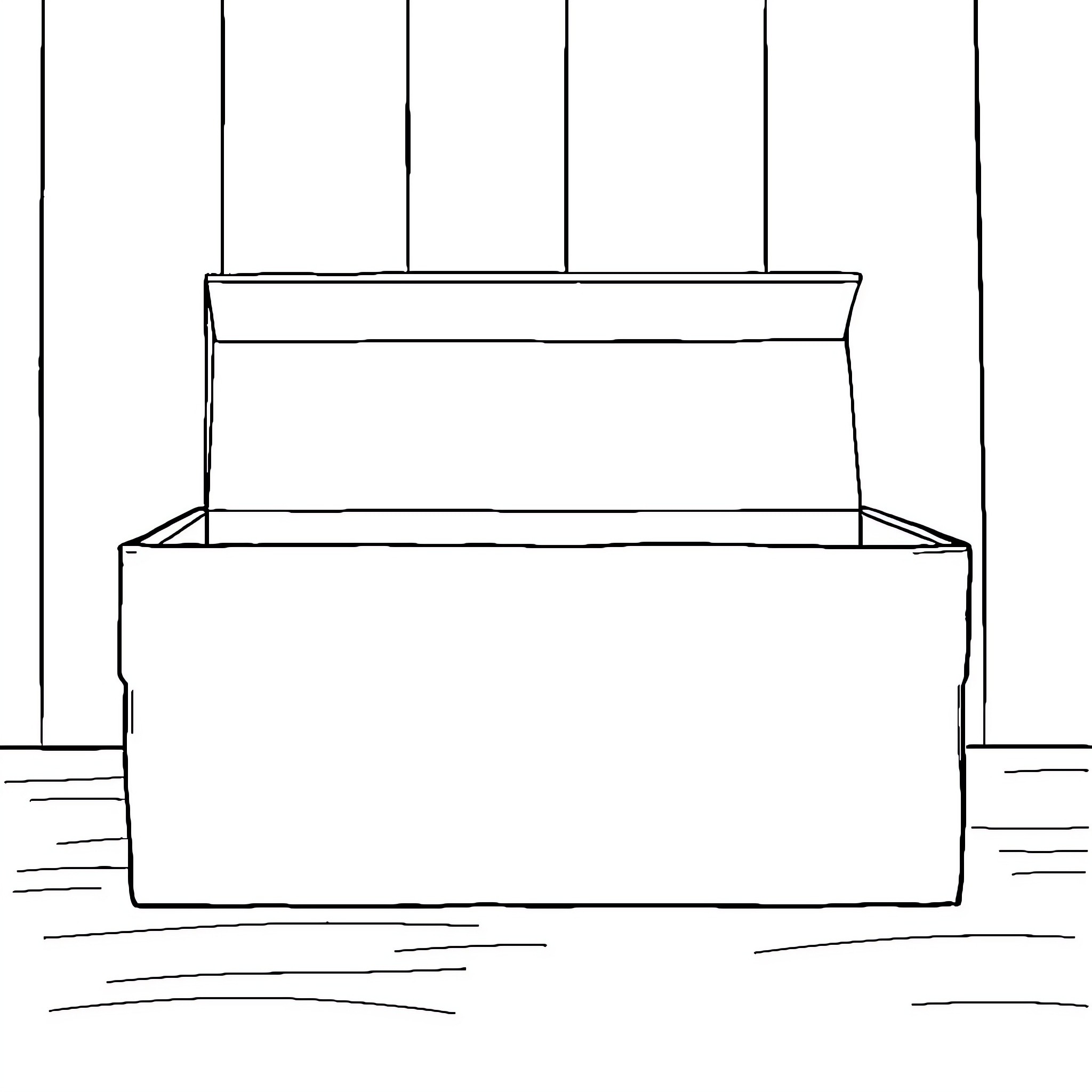 Shoe Box Awaiting Reveal Coloring Page (free black-and-white line drawing printable PDF for all, from beginners to advanced learners, including children, teens, adults, and seniors)