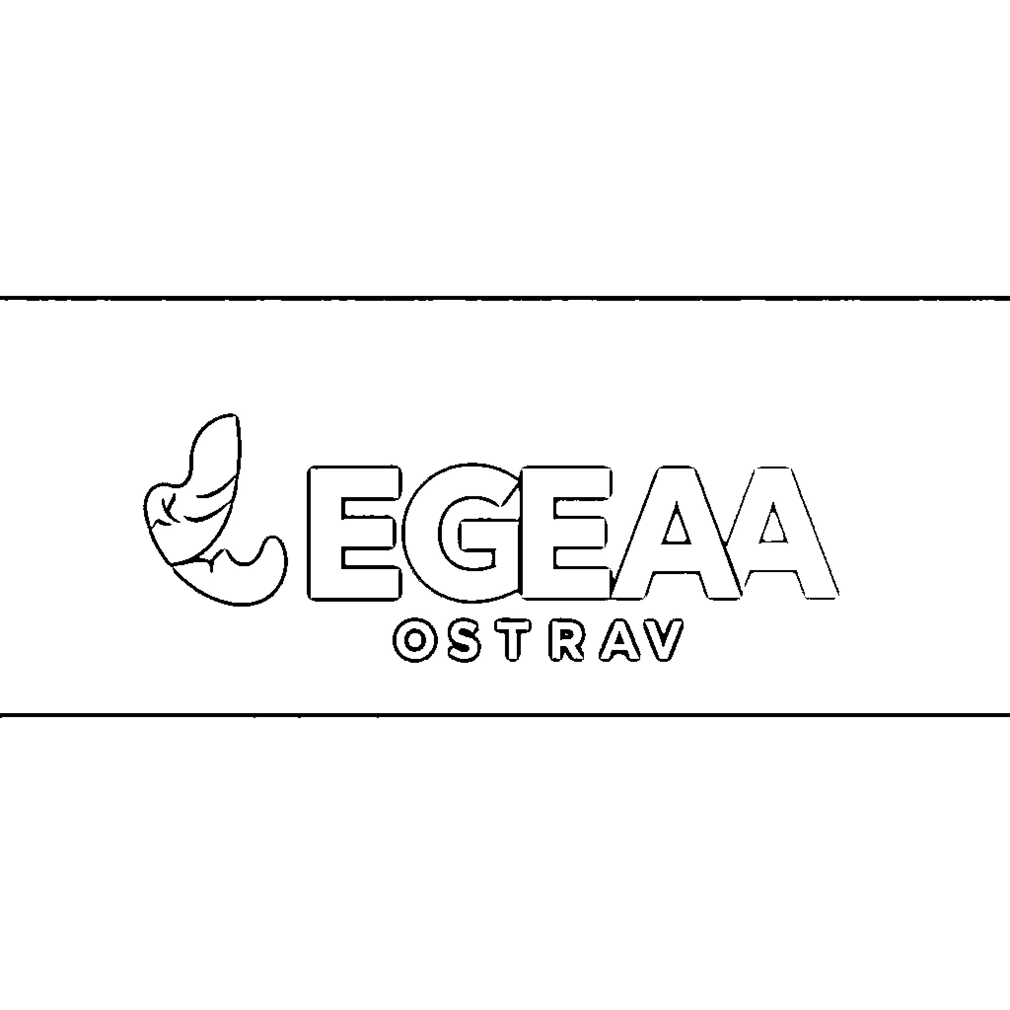 EGEA Logo featuring text and design Coloring Page (free black-and-white line drawing printable PDF for all, from beginners to advanced learners, including children, teens, adults, and seniors)