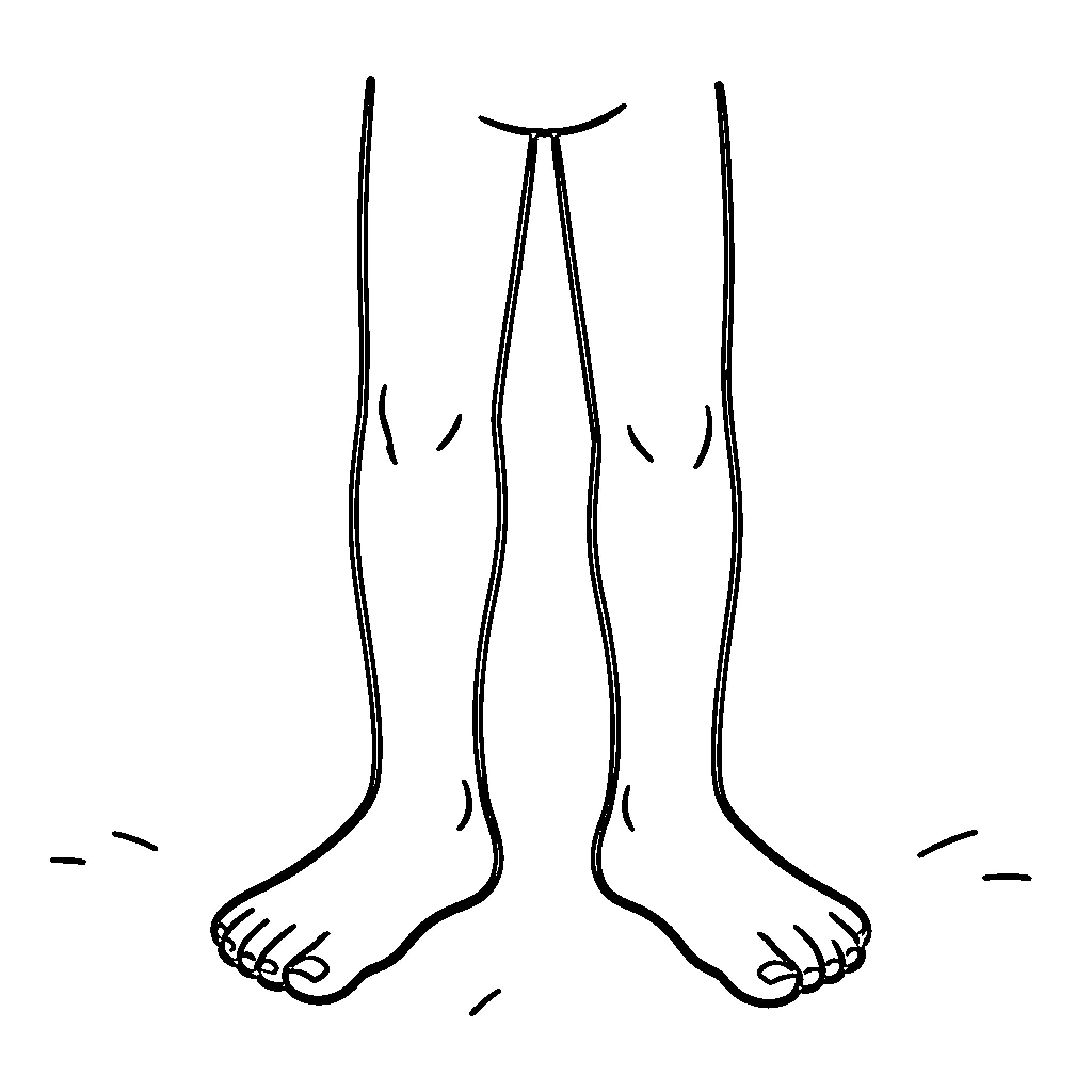 Creepy Thing with Distorted Legs Coloring Page (free black-and-white line drawing printable PDF for all, from beginners to advanced learners, including children, teens, adults, and seniors)