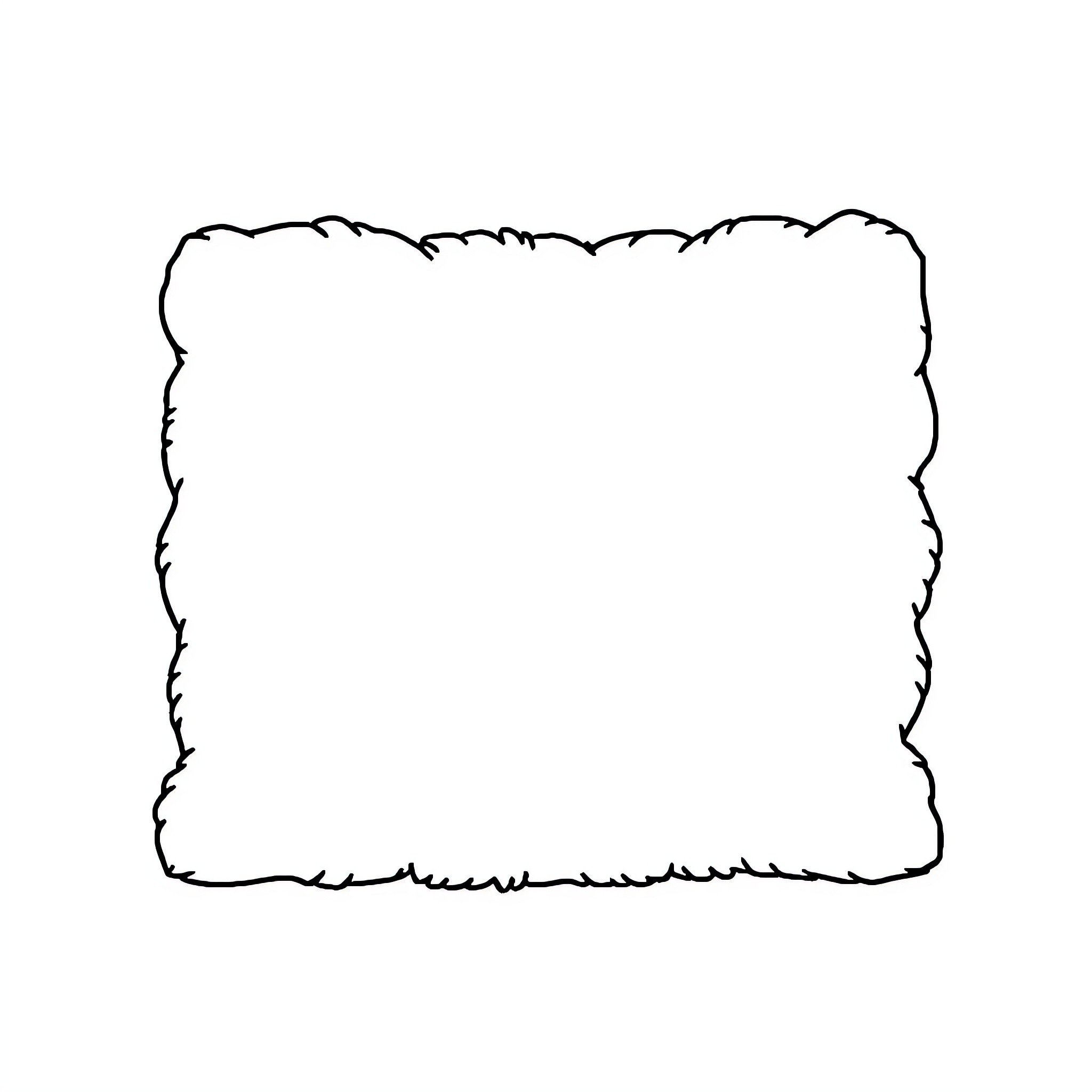 Pillow with fluffy, uneven edges Coloring Page (free black-and-white line drawing printable PDF for all, from beginners to advanced learners, including children, teens, adults, and seniors)