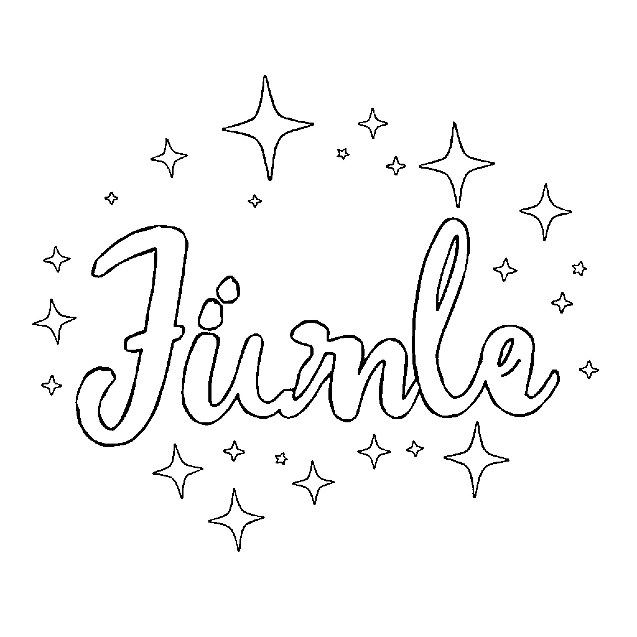 Bullet Journal with Sparkle and Shine Coloring Page (free black-and-white line drawing printable PDF for all, from beginners to advanced learners, including children, teens, adults, and seniors)