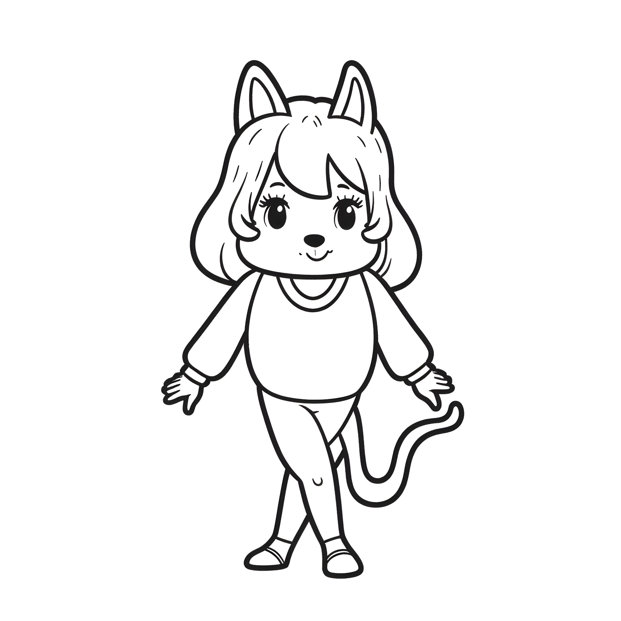 Mental Health Matters: Cheerful Cat-Themed Wellbeing Coloring Page (free black-and-white line drawing printable PDF for all, from beginners to advanced learners, including children, teens, adults, and seniors)