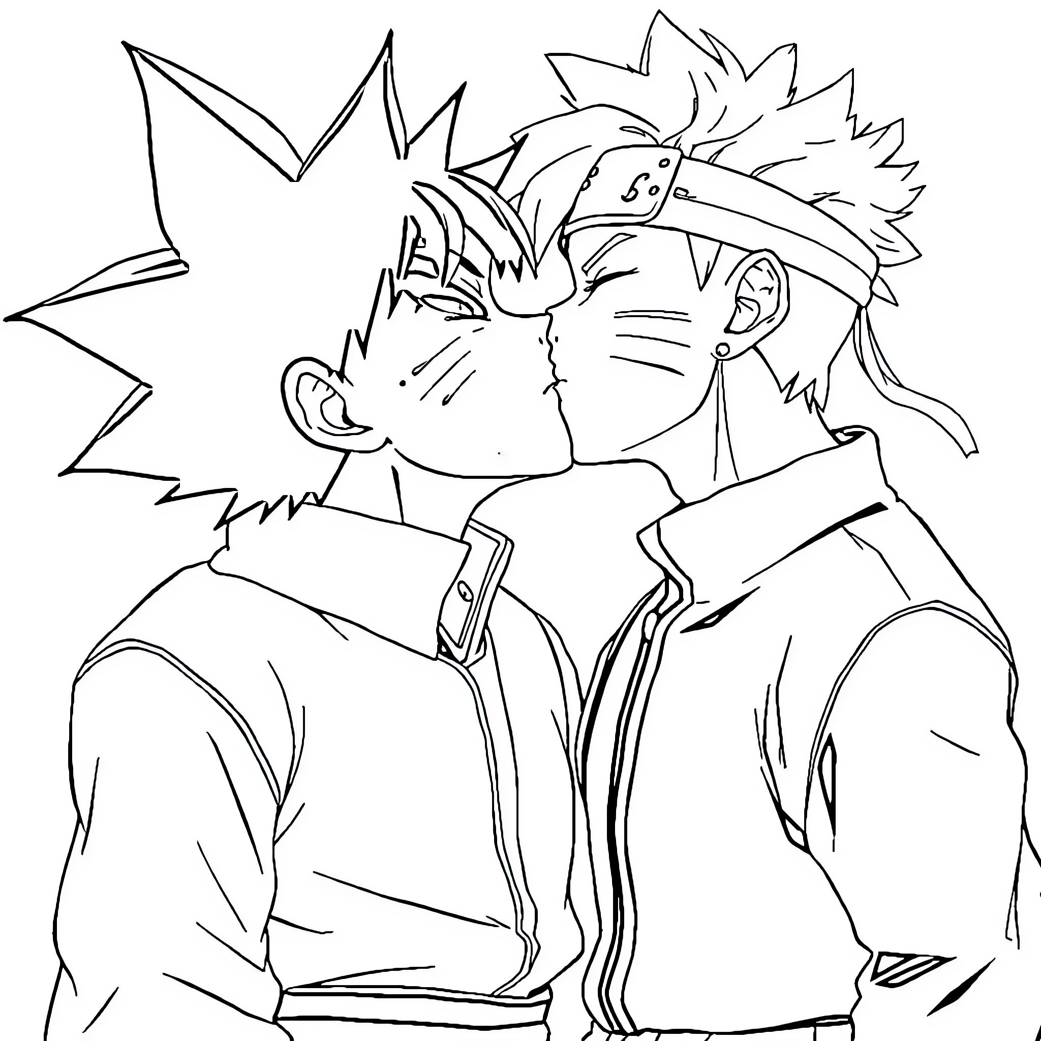 Naruto in intense battle scene with expressions Coloring Page (free black-and-white line drawing printable PDF for all, from beginners to advanced learners, including children, teens, adults, and seniors)