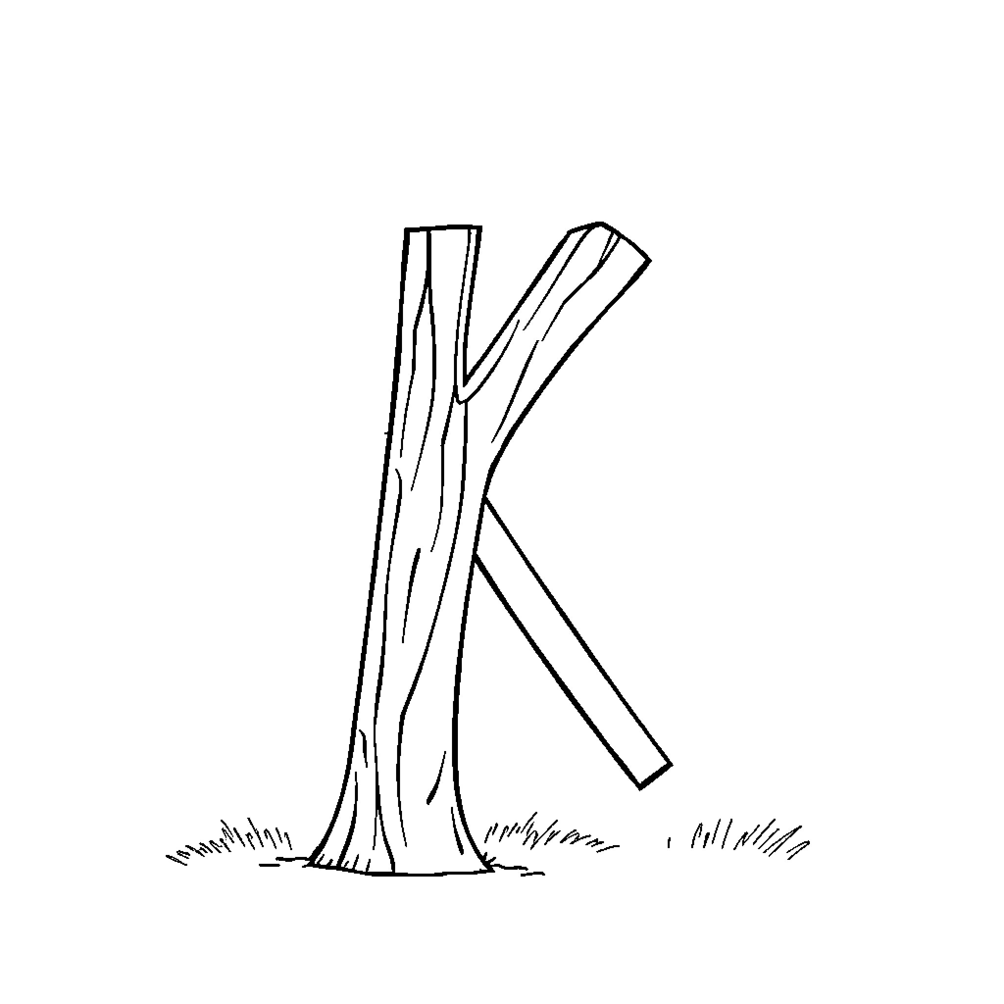 Kinetic Woodpile Coloring Page (free black-and-white line drawing printable PDF for all, from beginners to advanced learners, including children, teens, adults, and seniors)