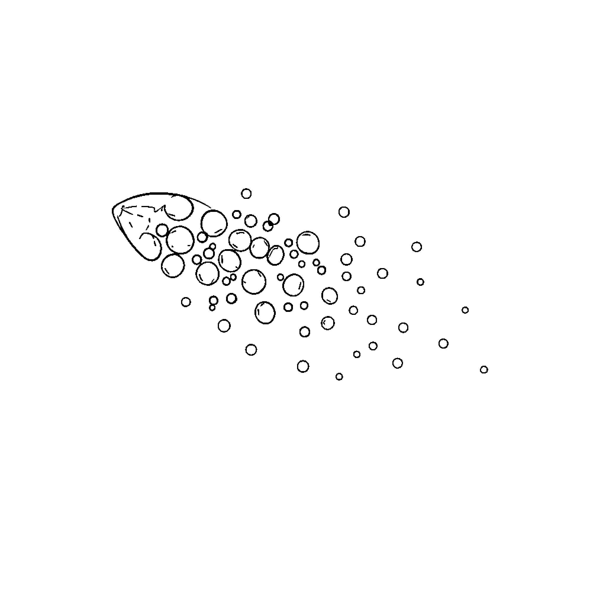 Phytoplankton floating in the ocean Coloring Page (free black-and-white line drawing printable PDF for all, from beginners to advanced learners, including children, teens, adults, and seniors)