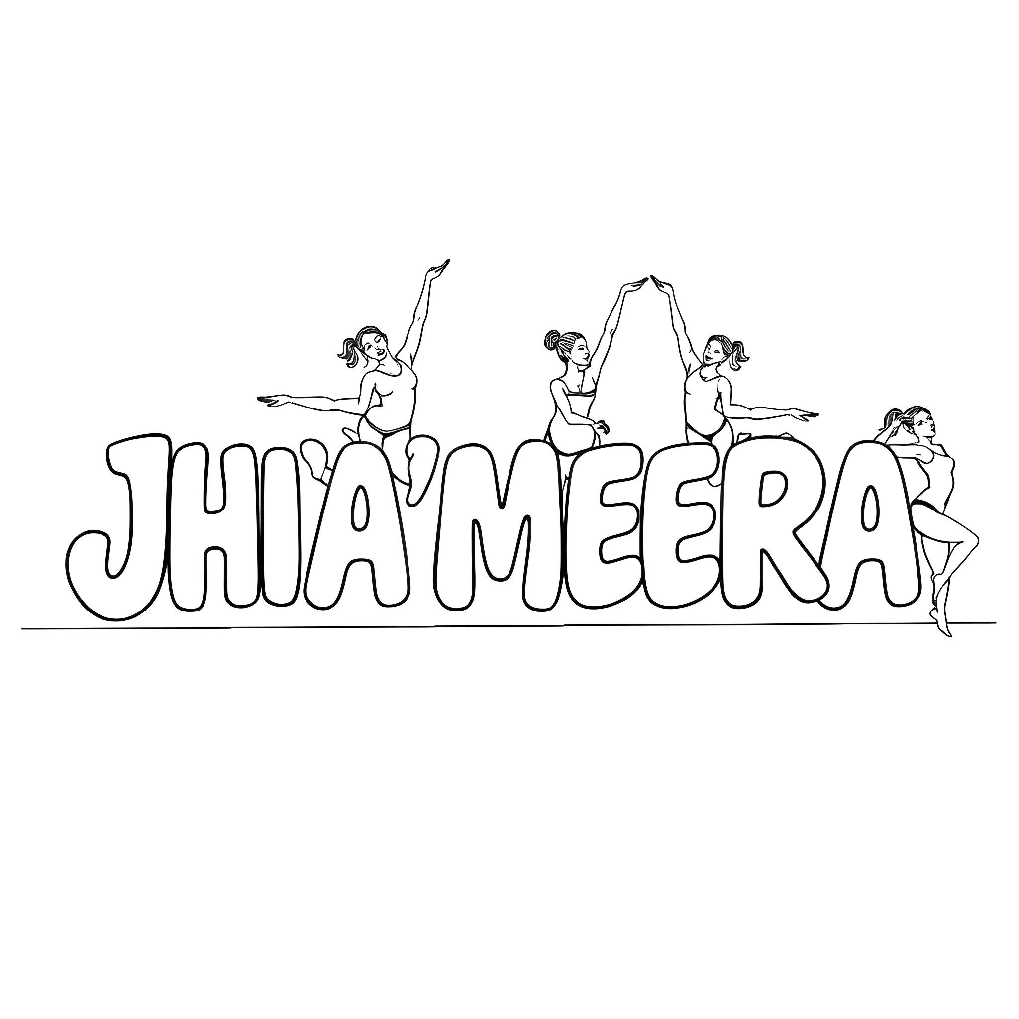 Gymnasts performing on equipment Coloring Page (free black-and-white line drawing printable PDF for all, from beginners to advanced learners, including children, teens, adults, and seniors)