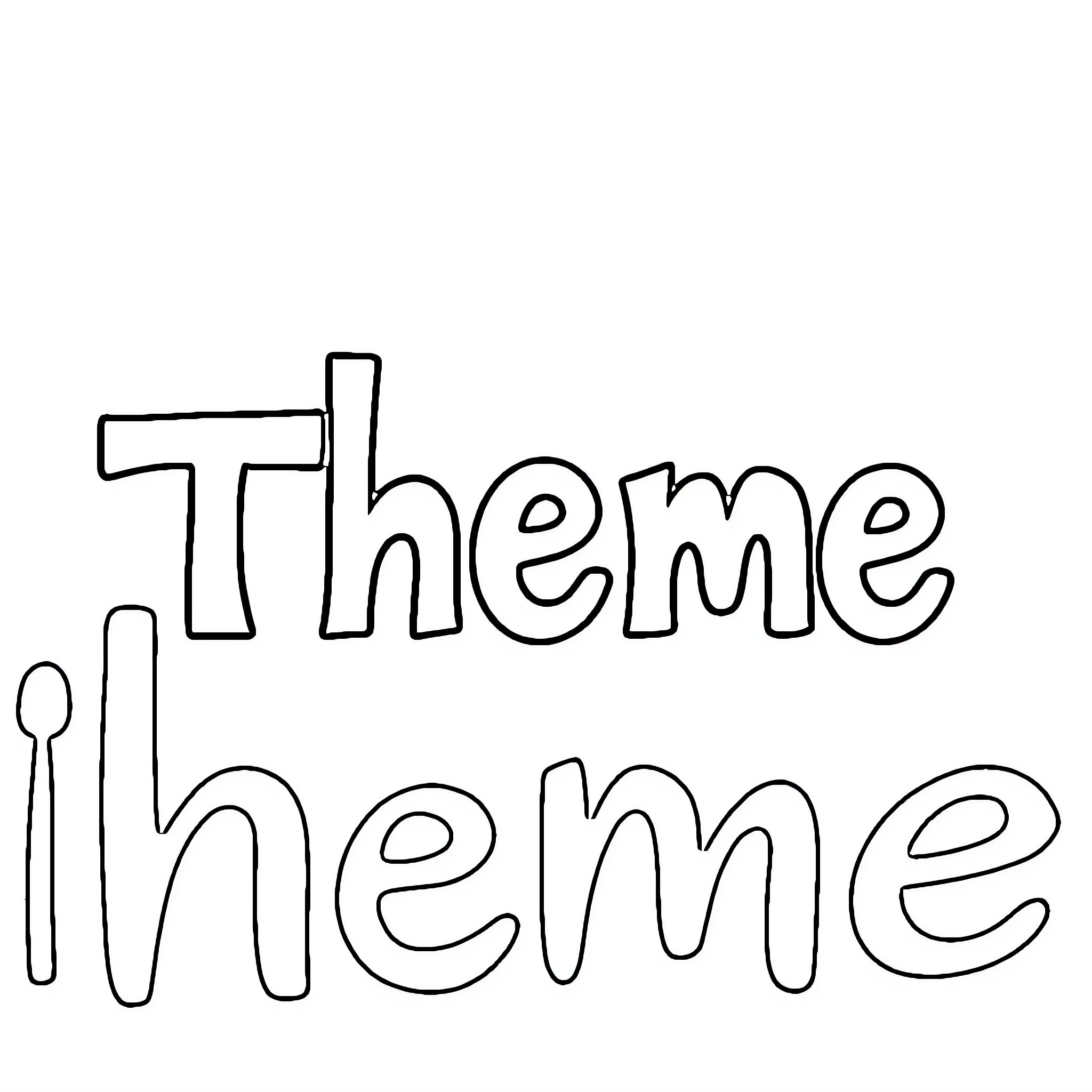 Theme of simple designs Coloring Page (free black-and-white line drawing printable PDF for all, from beginners to advanced learners, including children, teens, adults, and seniors)