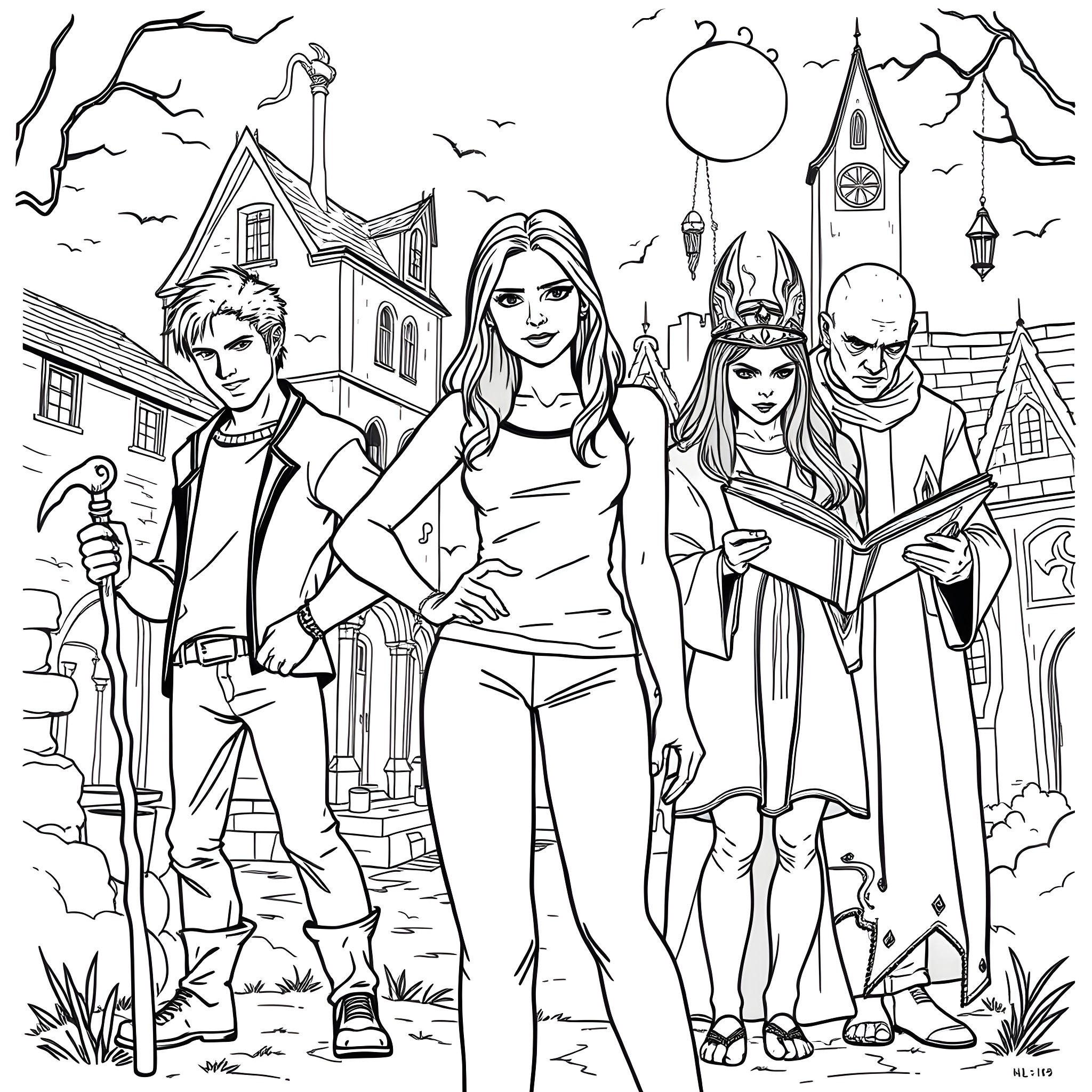 Best Buffy Coloring Pages (Free Printable PDF)