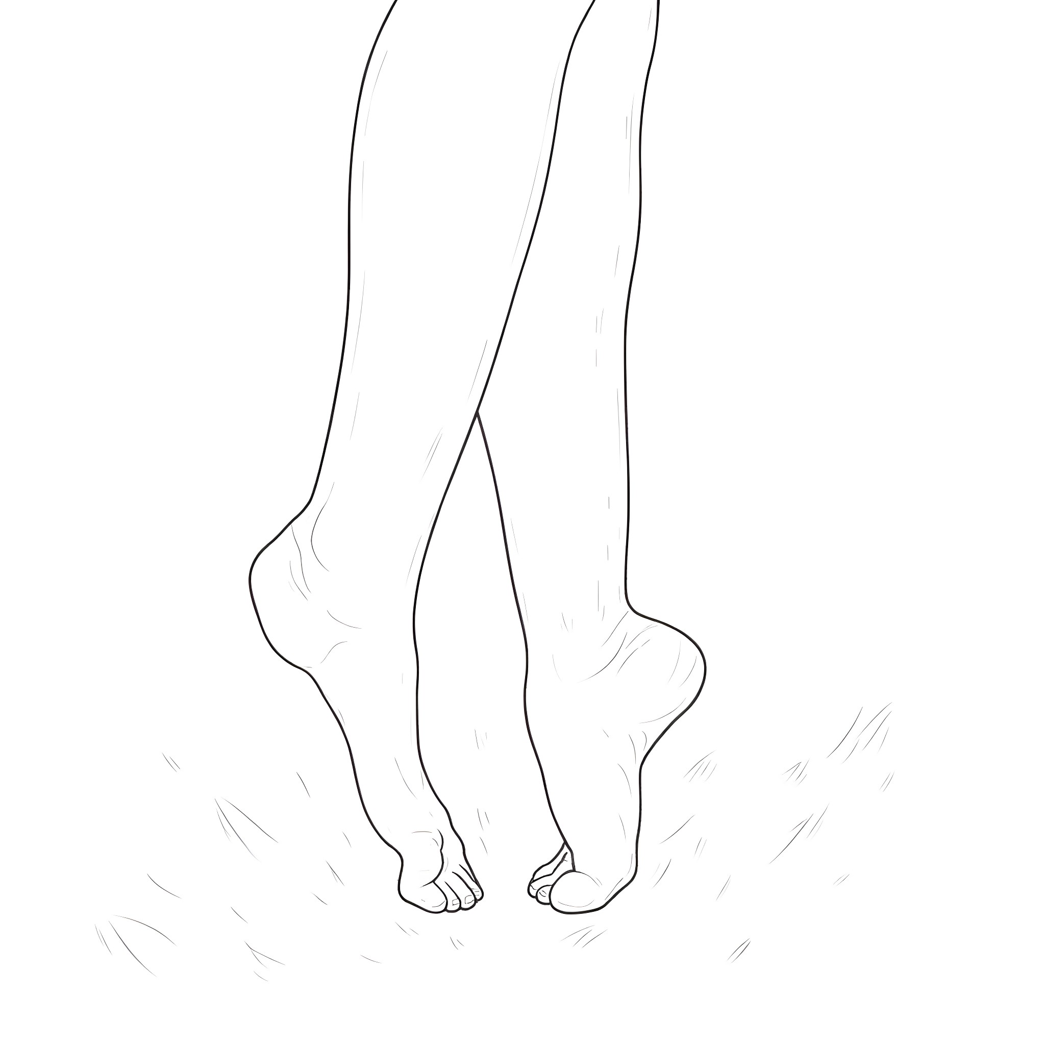 Boy walking in the grass Coloring Page (free black-and-white line drawing printable PDF for all, from beginners to advanced learners, including children, teens, adults, and seniors)