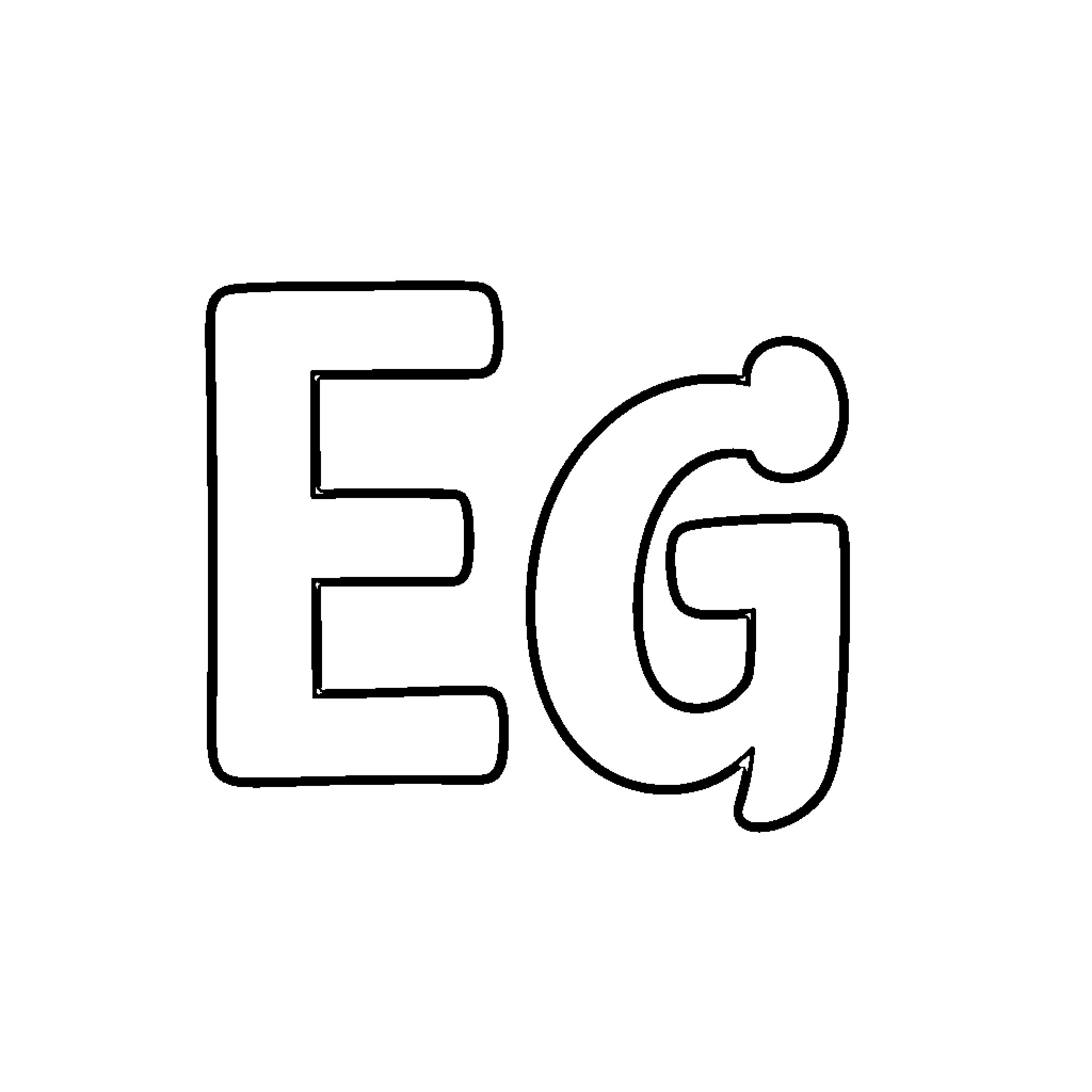 Eg uppercase and lowercase letters side by side Coloring Page (free black-and-white line drawing printable PDF for all, from beginners to advanced learners, including children, teens, adults, and seniors)