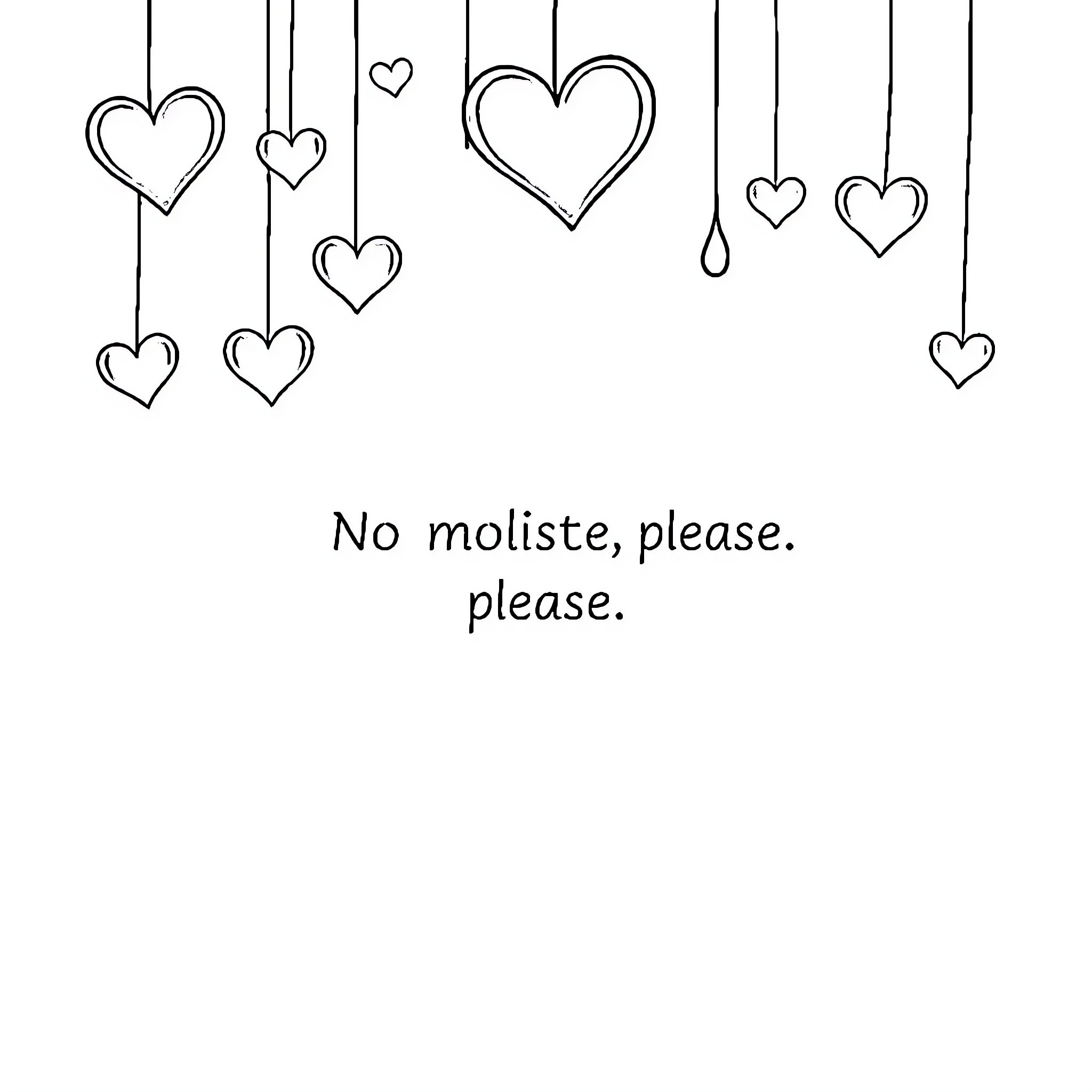 Corazon's Gentle Appeal: Hearts and Kindness Coloring Page (free black-and-white line drawing printable PDF for all, from beginners to advanced learners, including children, teens, adults, and seniors)