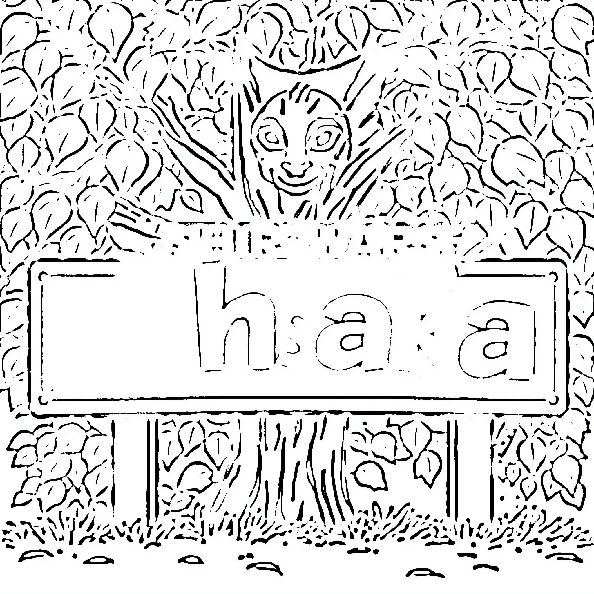 Ahsoka's hidden adventure in the forest Coloring Page (free black-and-white line drawing printable PDF for all, from beginners to advanced learners, including children, teens, adults, and seniors)