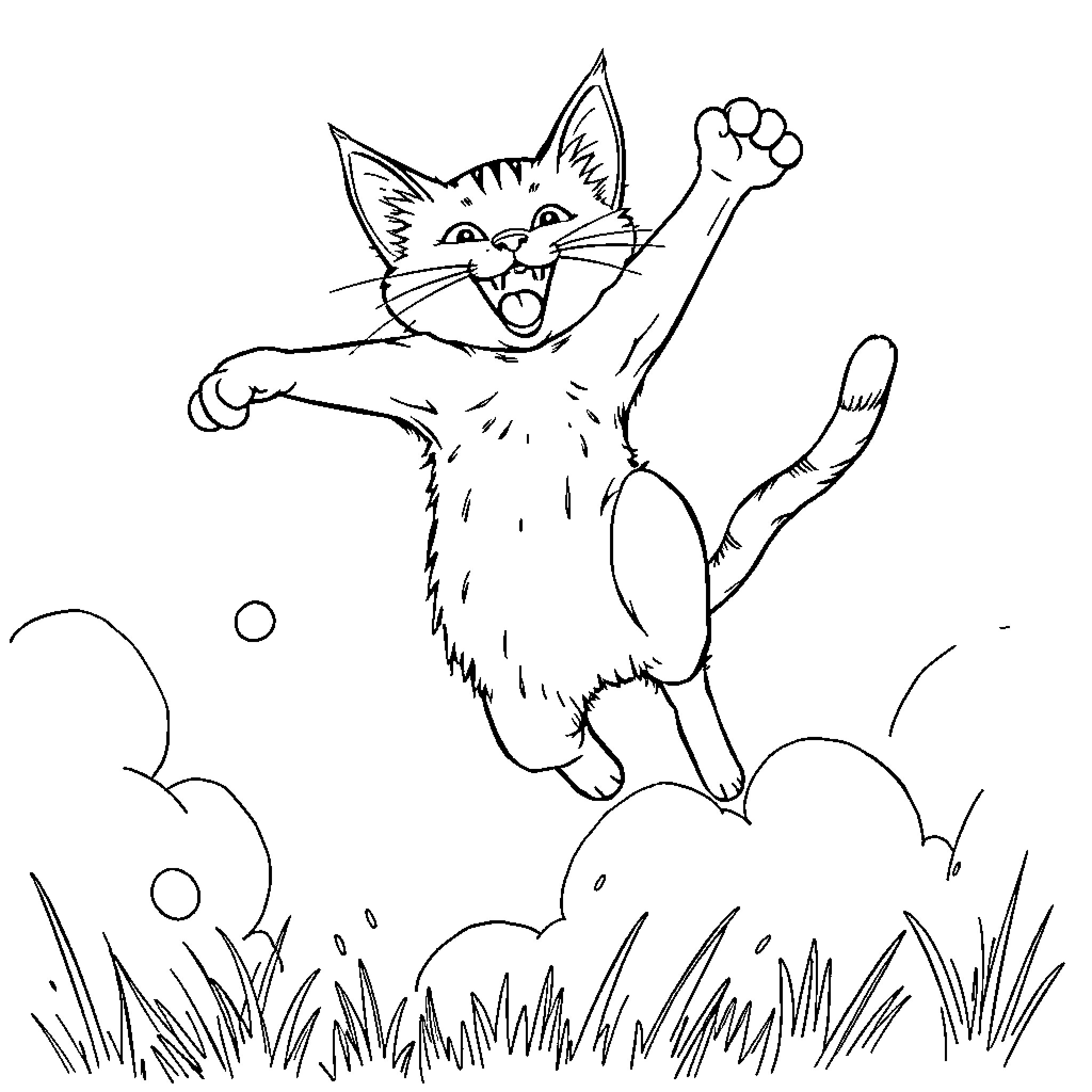 Katseye playing joyfully in the field Coloring Page (free black-and-white line drawing printable PDF for all, from beginners to advanced learners, including children, teens, adults, and seniors)