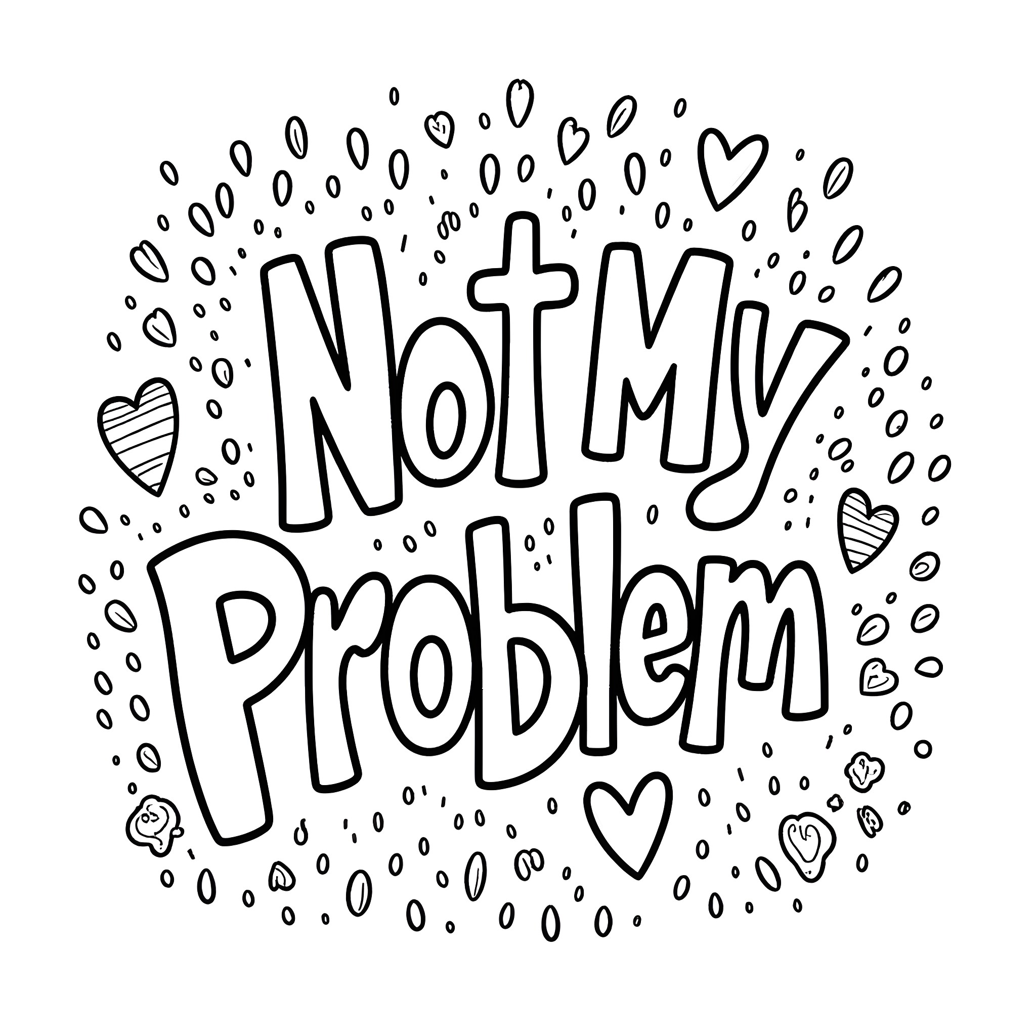 Quote Playful and whimsical lettering design Coloring Page (free black-and-white line drawing printable PDF for all, from beginners to advanced learners, including children, teens, adults, and seniors)