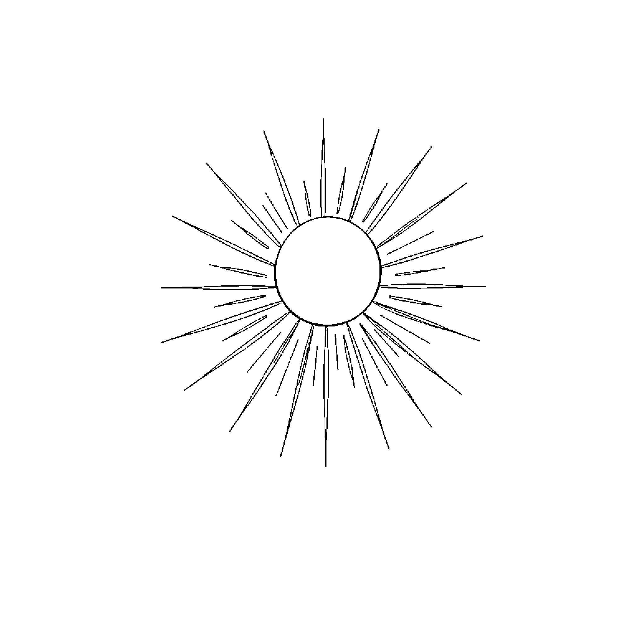 Sun Shines Brightly in Minimalist Design Coloring Page (free black-and-white line drawing printable PDF for all, from beginners to advanced learners, including children, teens, adults, and seniors)