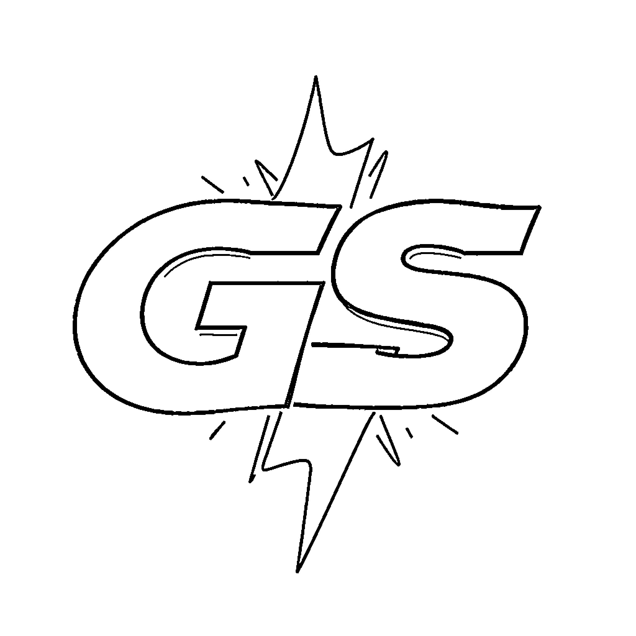GS Electric graphic symbol Coloring Page (free black-and-white line drawing printable PDF for all, from beginners to advanced learners, including children, teens, adults, and seniors)