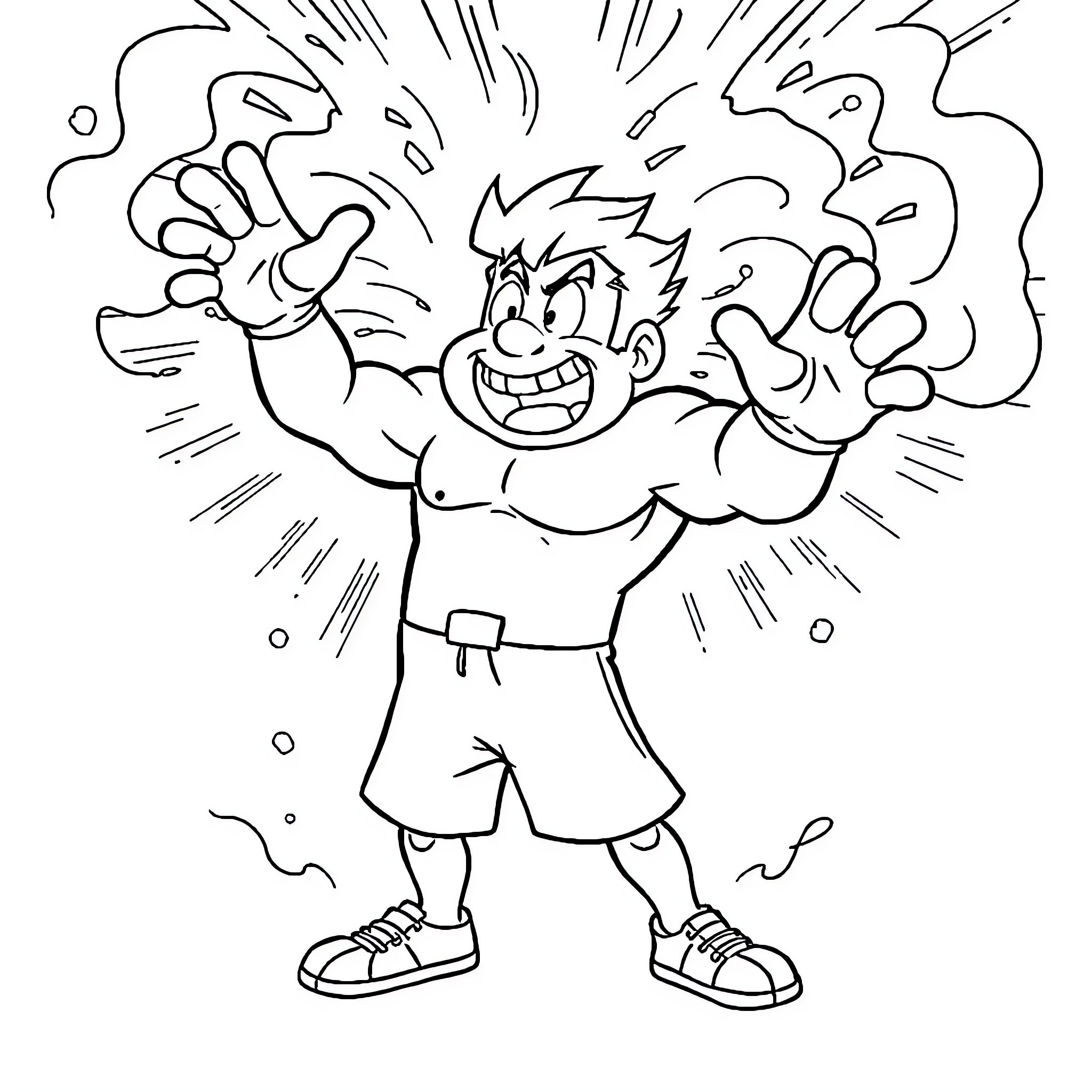 Carl's Exciting Adventure Coloring Page (free black-and-white line drawing printable PDF for all, from beginners to advanced learners, including children, teens, adults, and seniors)