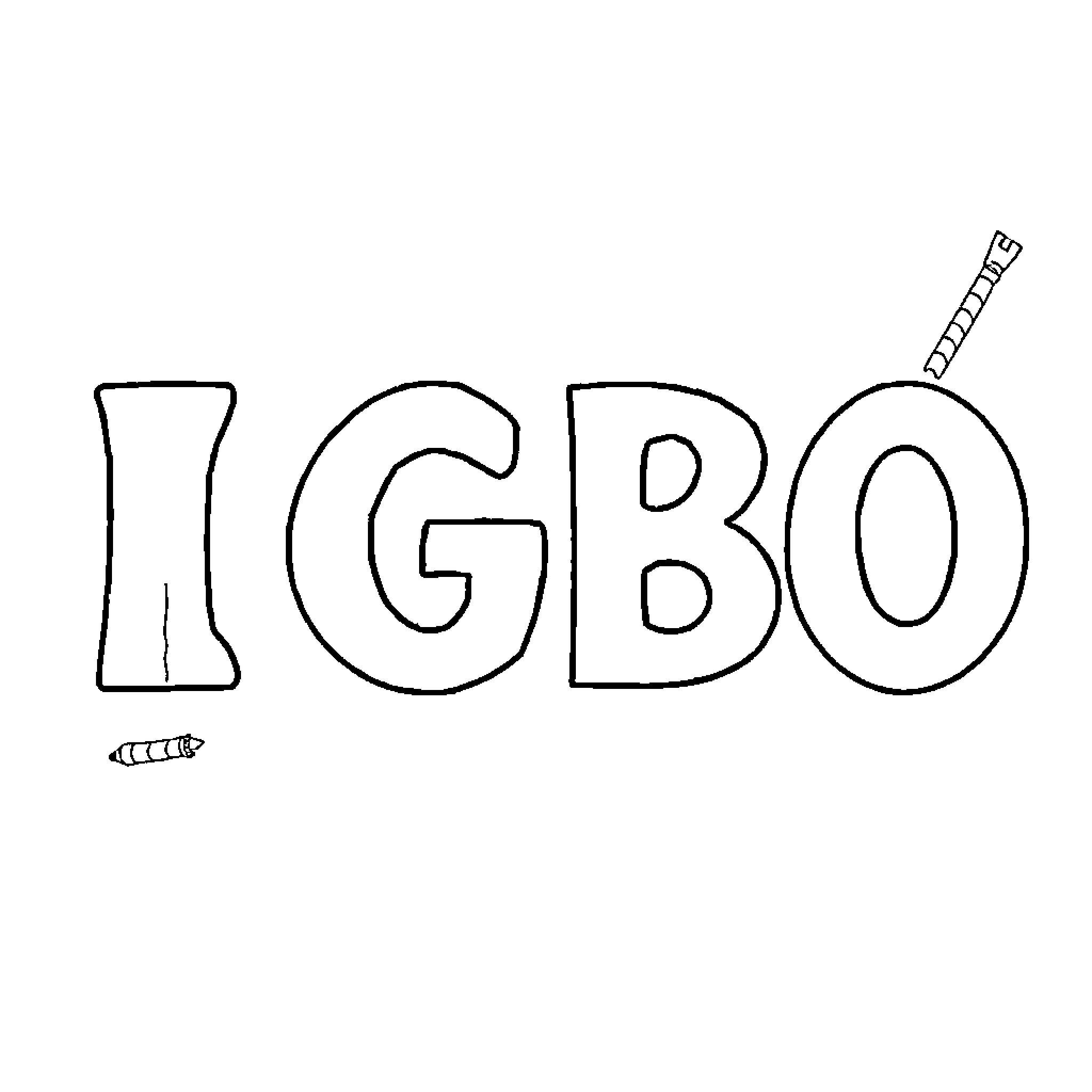 Item with lettering and arrow design Coloring Page (free black-and-white line drawing printable PDF for all, from beginners to advanced learners, including children, teens, adults, and seniors)