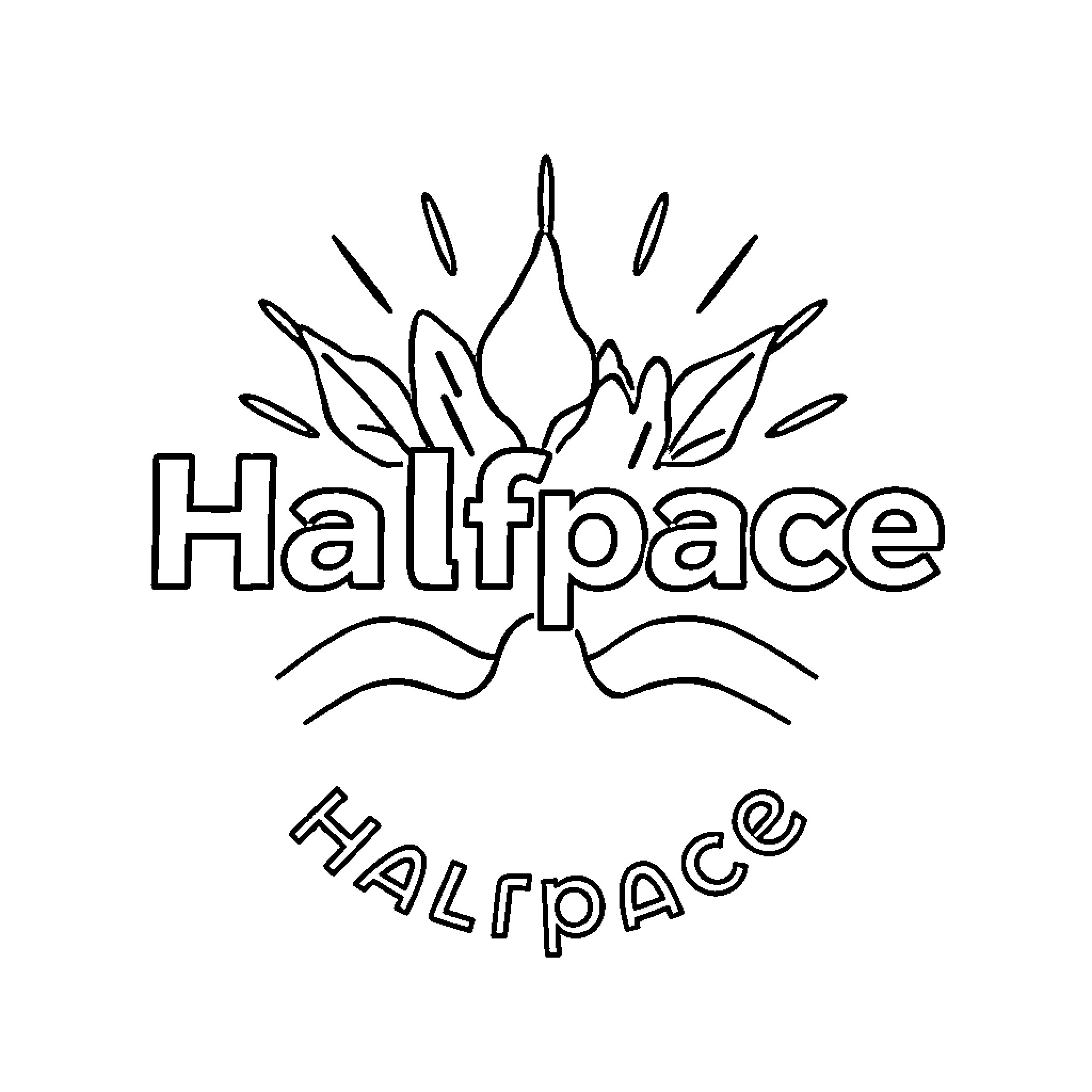 Halfpace Abstract Hand-Drawn Illustration Coloring Page (free black-and-white line drawing printable PDF for all, from beginners to advanced learners, including children, teens, adults, and seniors)