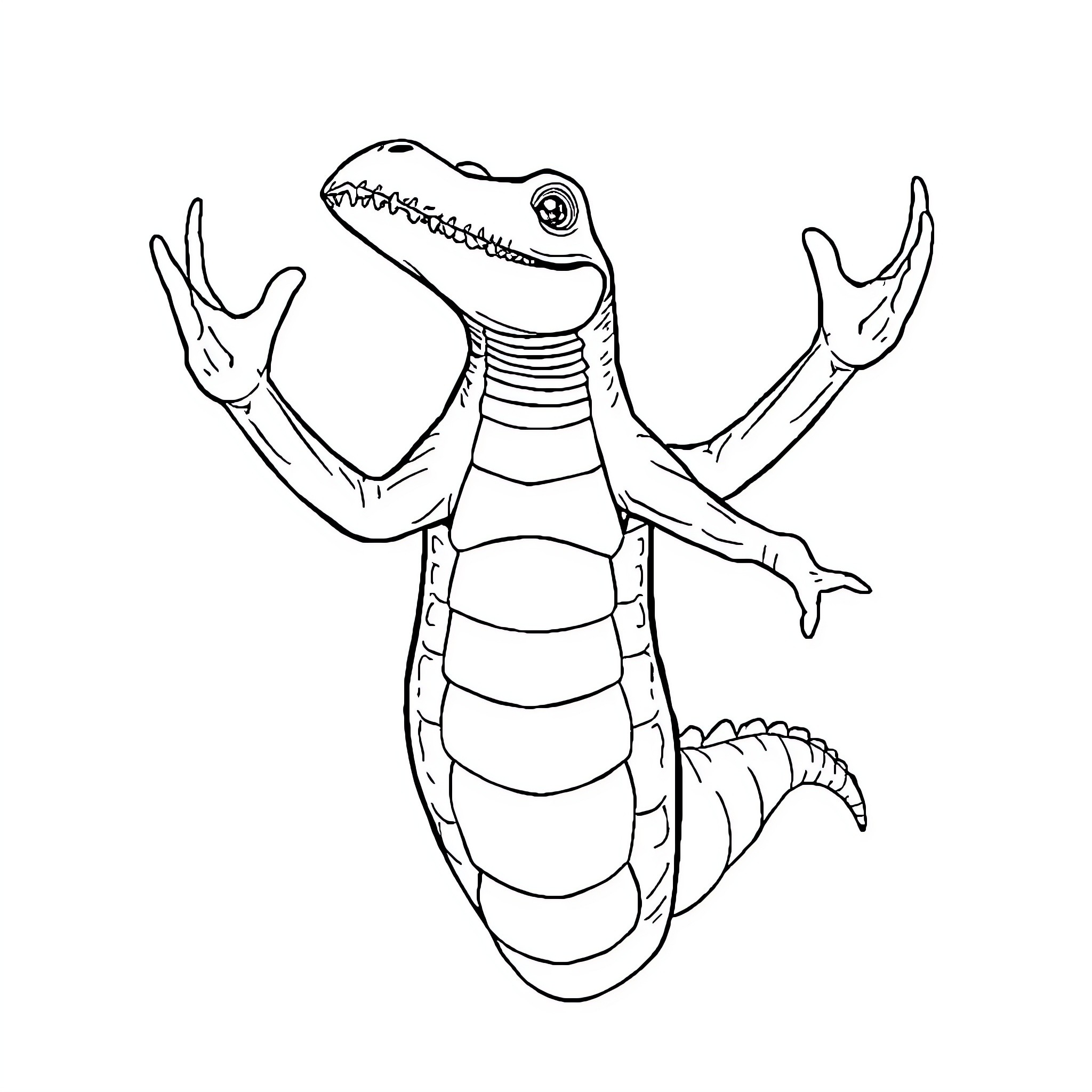 Chromosome of a Playful Reptile Coloring Page (free black-and-white line drawing printable PDF for all, from beginners to advanced learners, including children, teens, adults, and seniors)