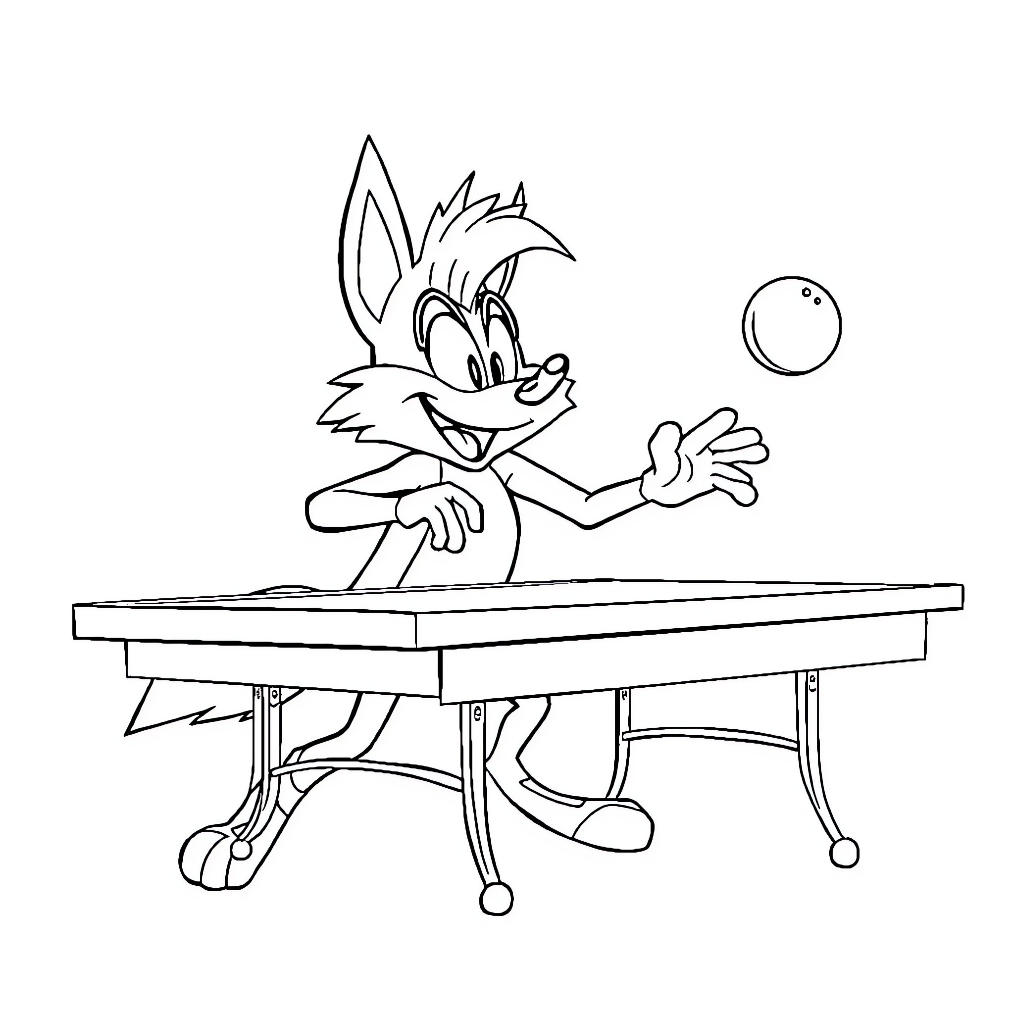 Jinx the Animated Character Juggling Playfully Coloring Page (free black-and-white line drawing printable PDF for all, from beginners to advanced learners, including children, teens, adults, and seniors)