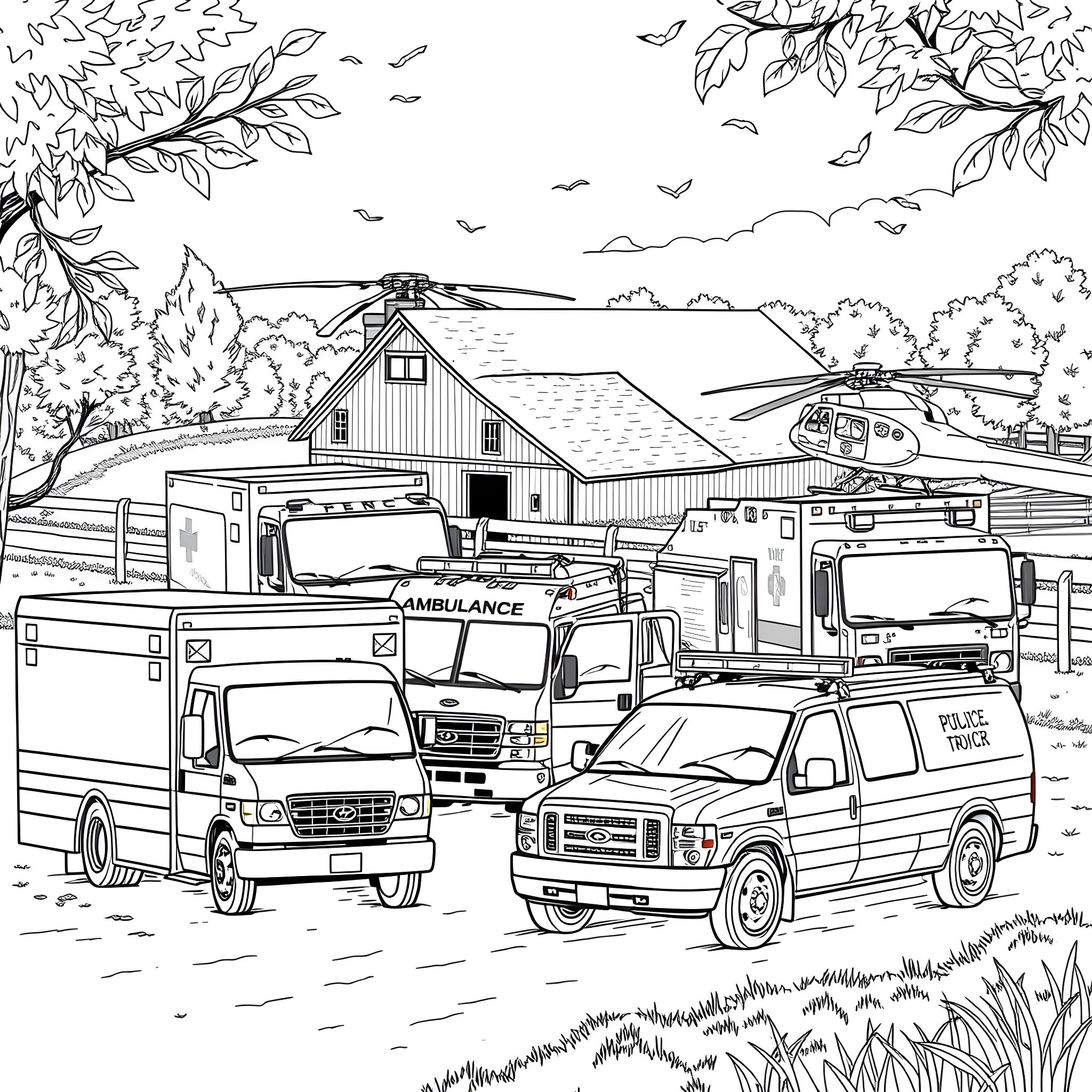 Best Emergency Vehicle Coloring Pages Free Printable PDF 