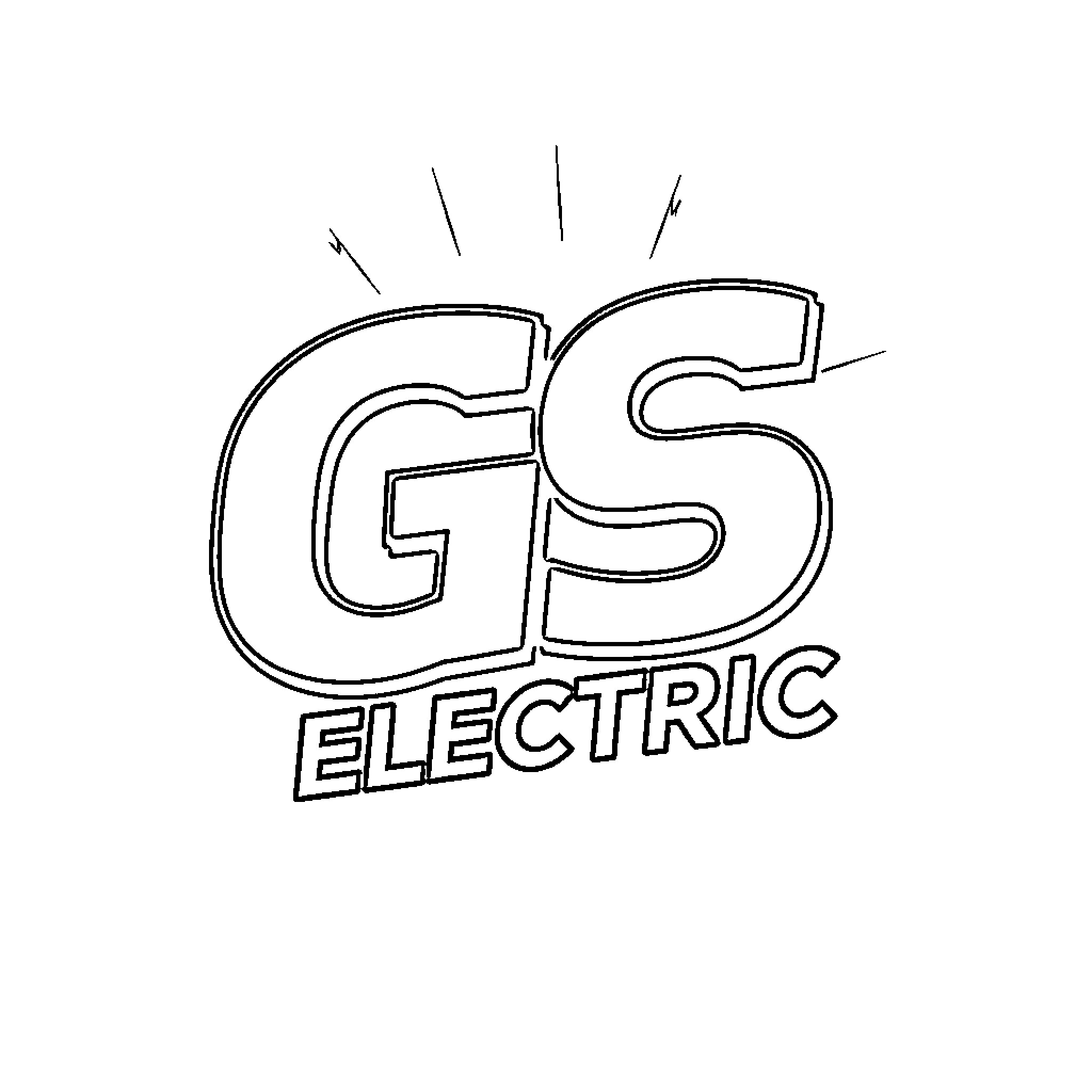 GS Electric company logo illustration Coloring Page (free black-and-white line drawing printable PDF for all, from beginners to advanced learners, including children, teens, adults, and seniors)