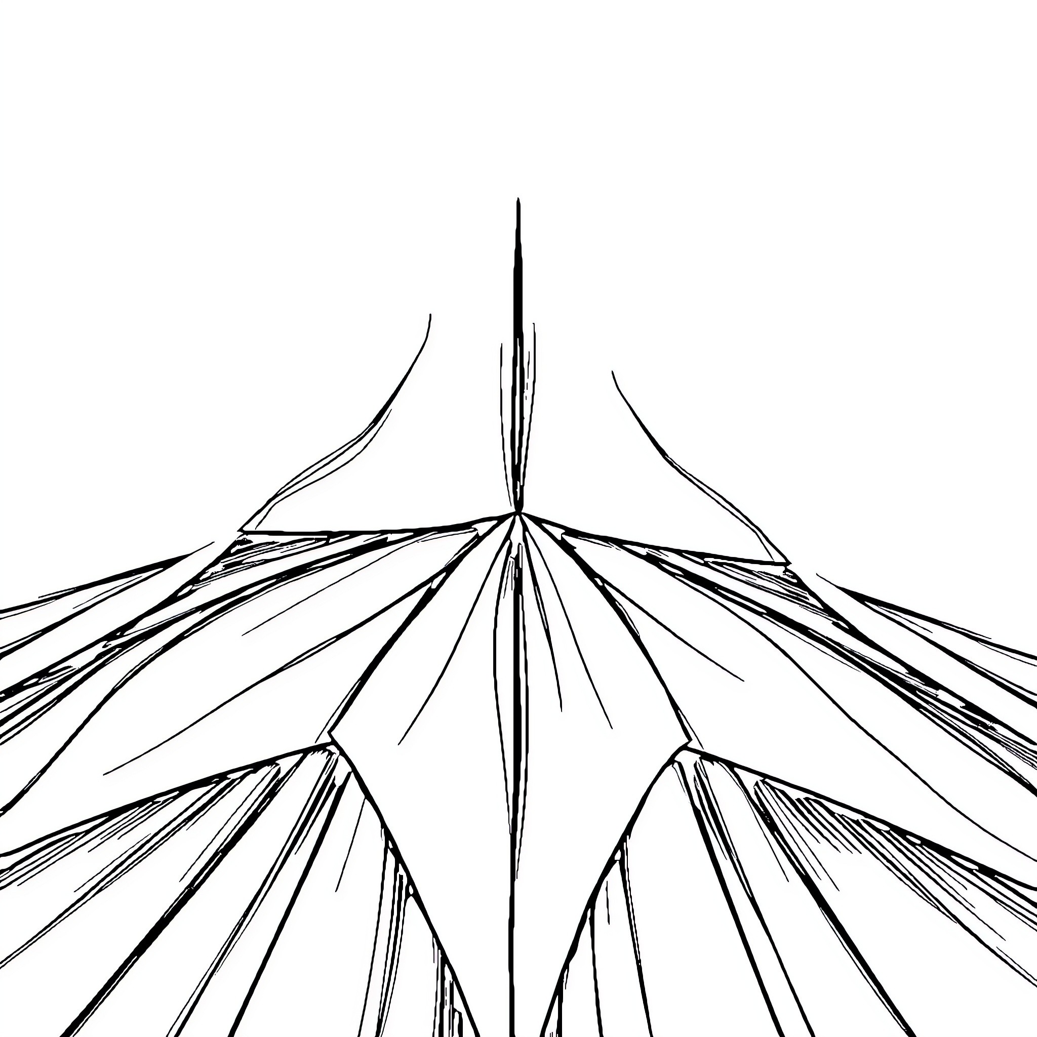 Pre-Creased Geometric Shapes in Motion Coloring Page (free black-and-white line drawing printable PDF for all, from beginners to advanced learners, including children, teens, adults, and seniors)