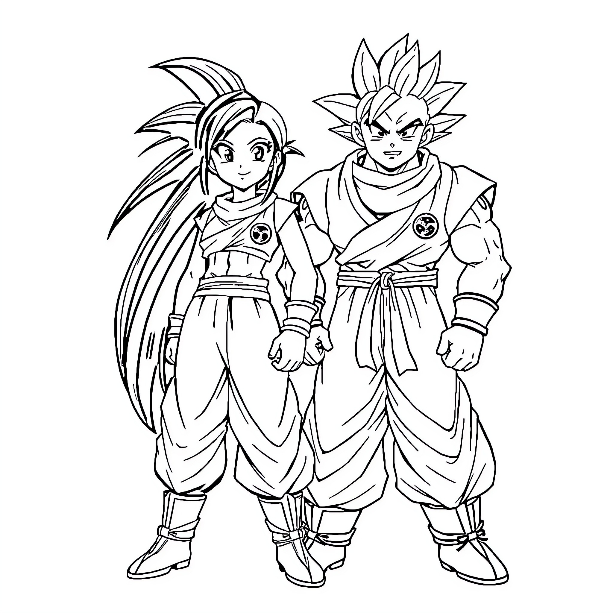 Midoria's Adventurous Journey with a Powerful Companion Coloring Page (free black-and-white line drawing printable PDF for all, from beginners to advanced learners, including children, teens, adults, and seniors)