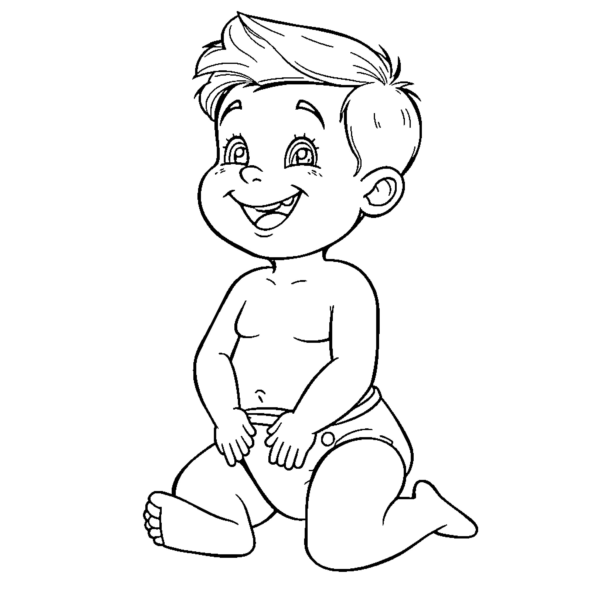 Tom Daley in Playful Pose Coloring Page (free black-and-white line drawing printable PDF for all, from beginners to advanced learners, including children, teens, adults, and seniors)