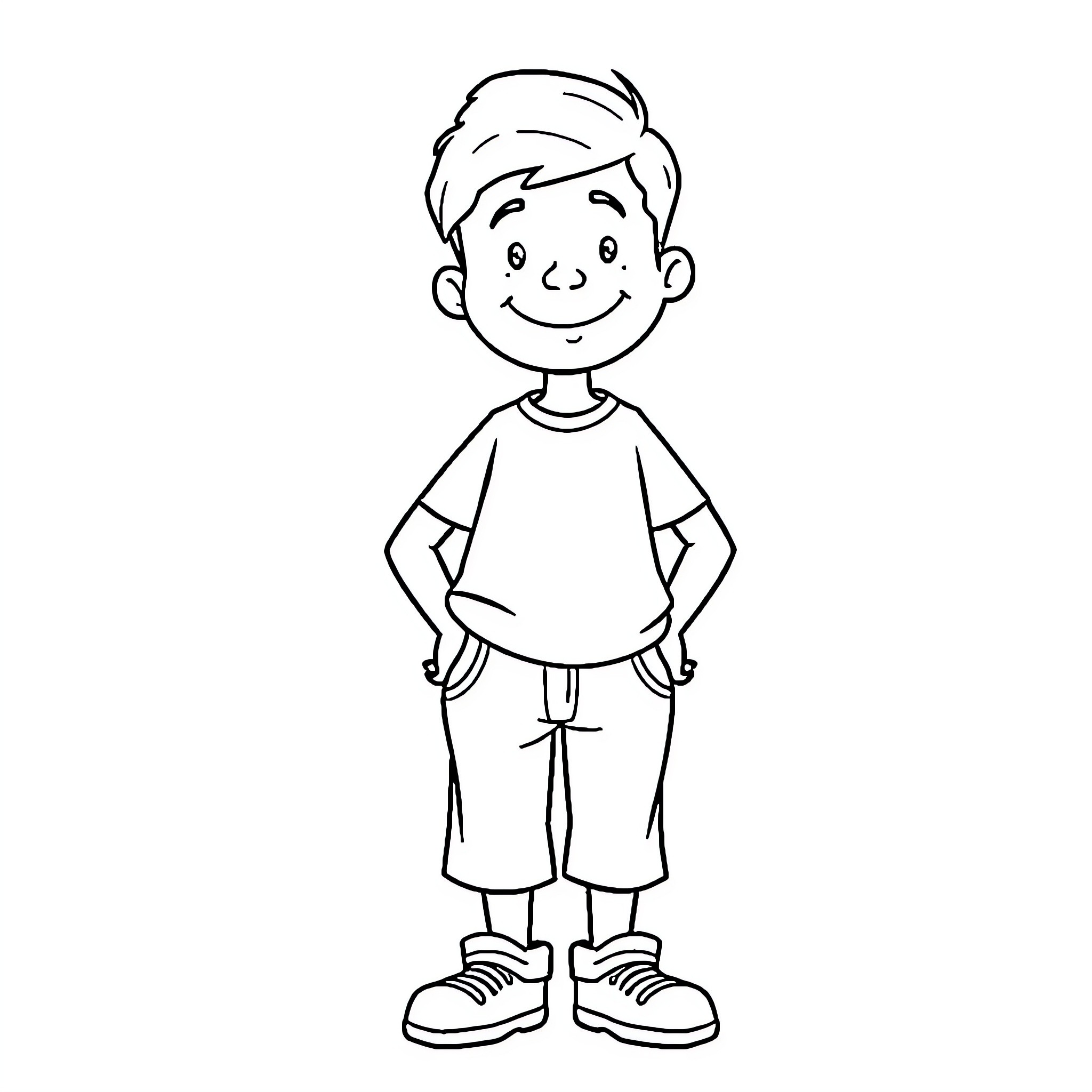 Self-Expression through Simple Illustration Coloring Page (free black-and-white line drawing printable PDF for all, from beginners to advanced learners, including children, teens, adults, and seniors)